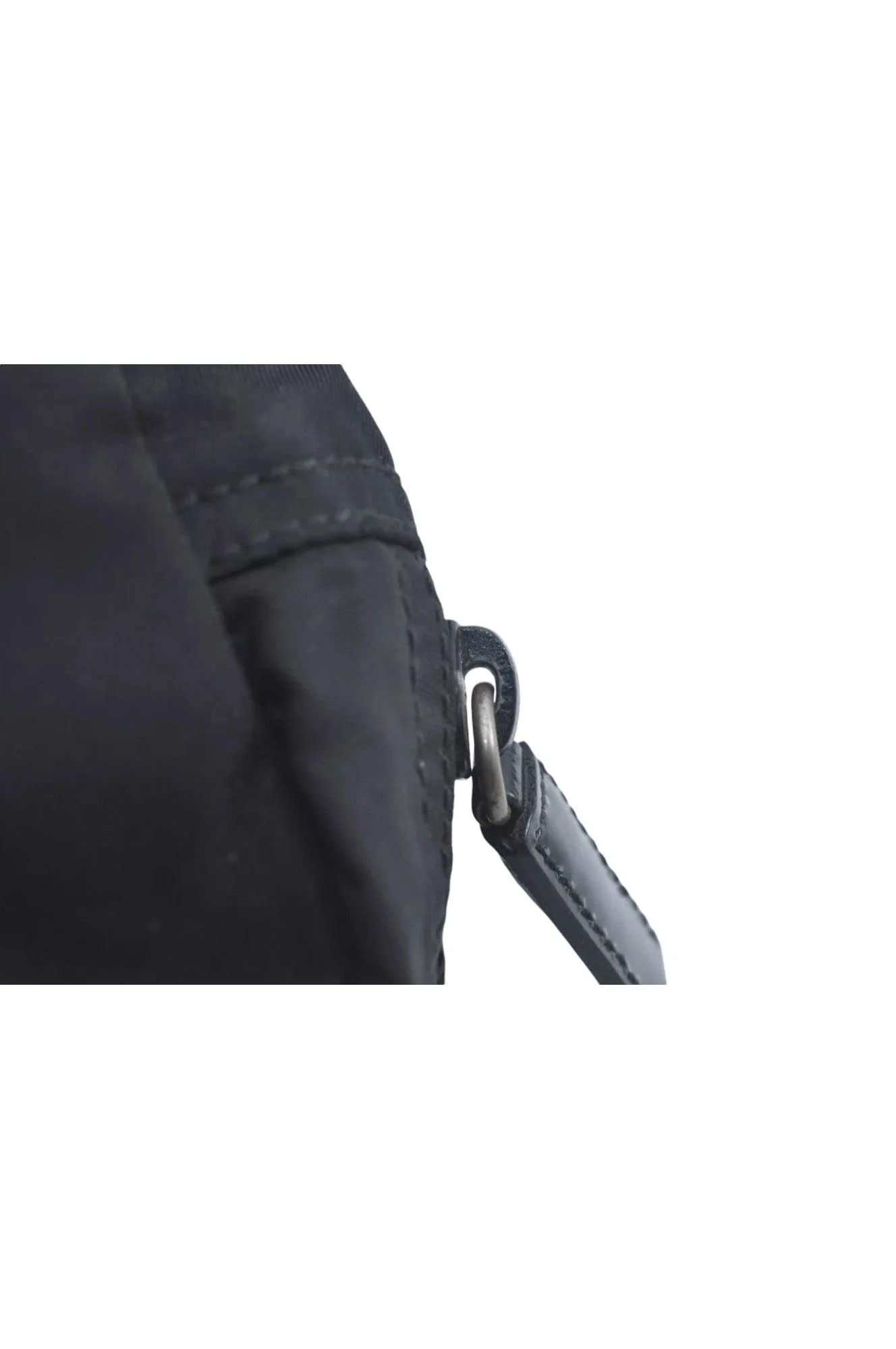 PRADA Nylon Leather Pouch Purse Black 3978K - Image 16