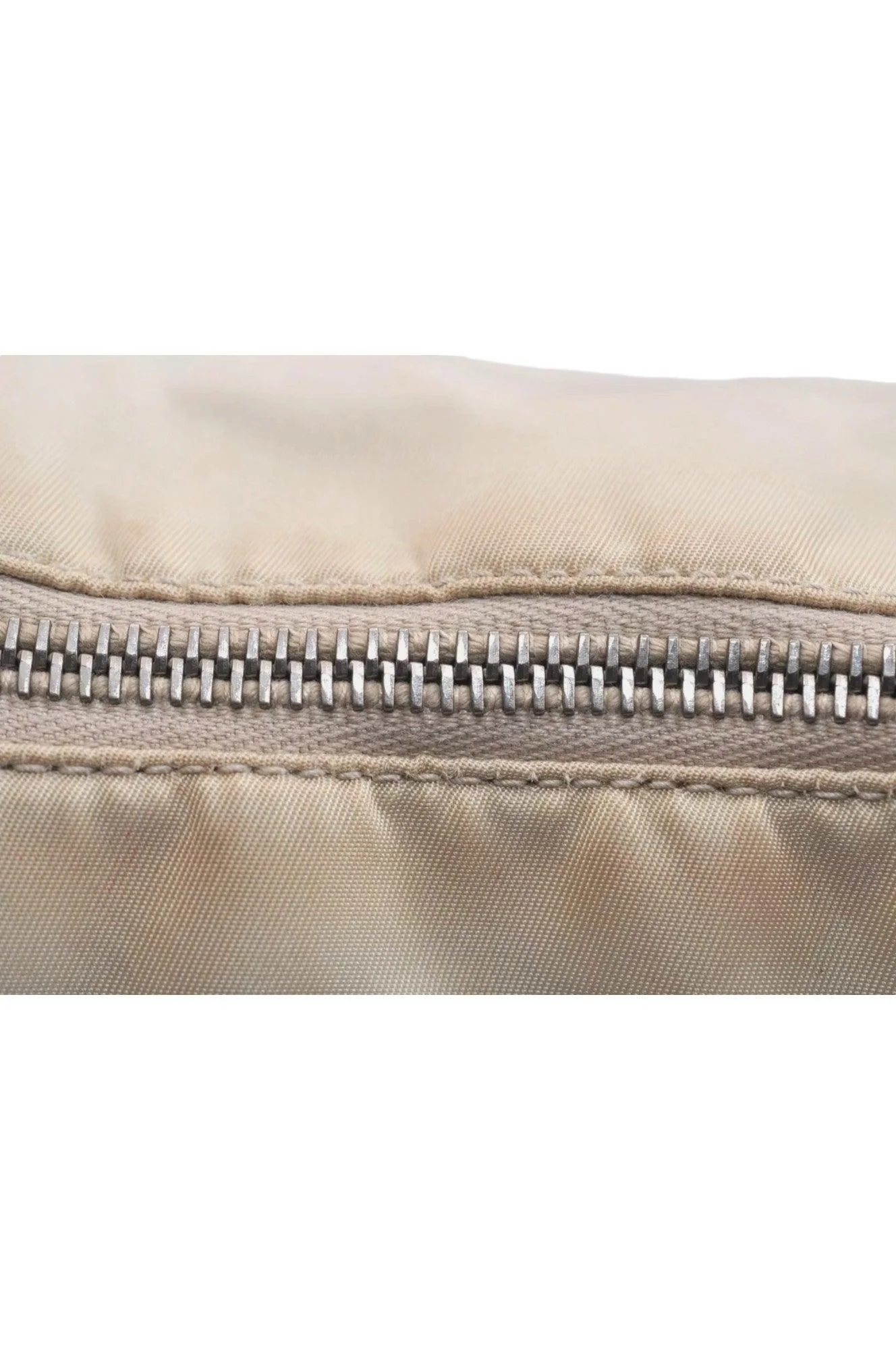 PRADA Nylon Tessuto Enamel Shoulder Hand Bag Purse Cream White 9257K - Image 15