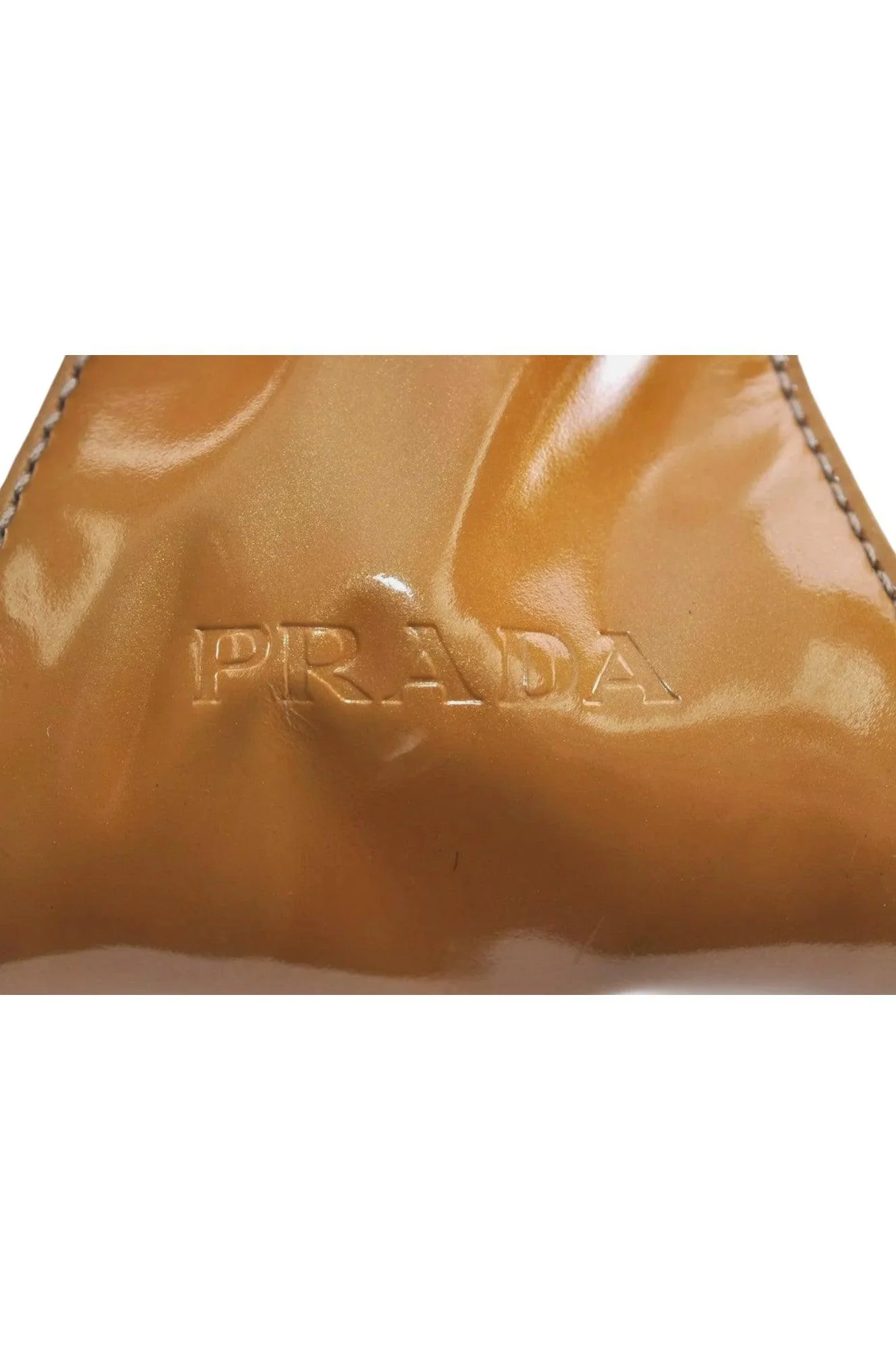 PRADA Nylon Tessuto Enamel Shoulder Hand Bag Purse Cream White 9257K - Image 18