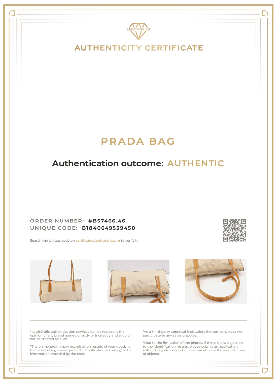 PRADA Nylon Tessuto Enamel Shoulder Hand Bag Purse Cream White 9257K - Image 23