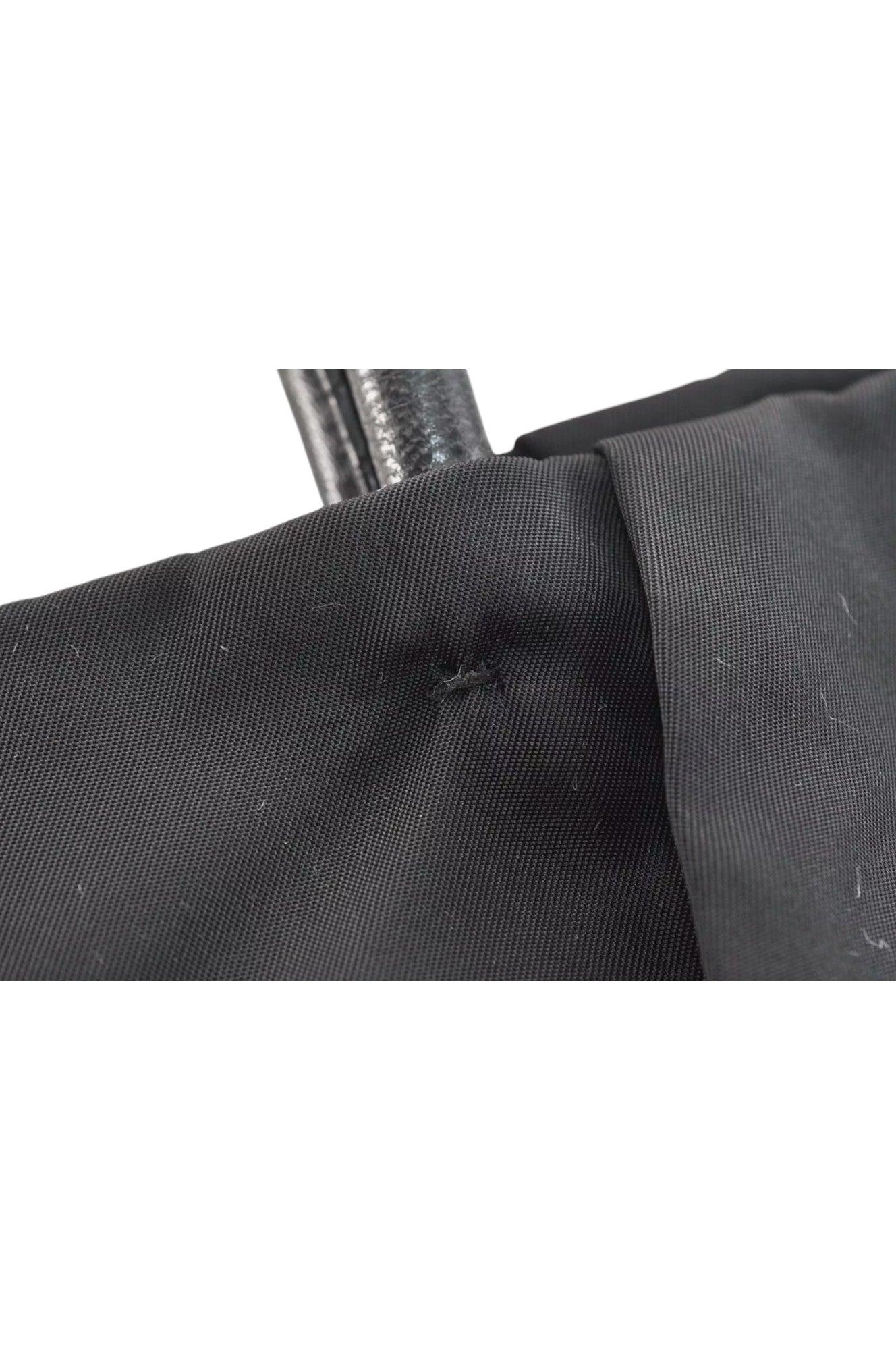 PRADA Tessuto Fiocco Ribbon Nylon Leather Hand Tote Bag Black 7620K - Image 12