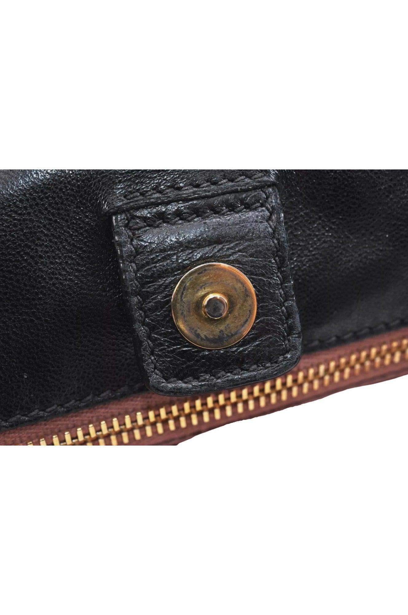 PRADA Tessuto Fiocco Ribbon Nylon Leather Hand Tote Bag Black 7620K - Image 16