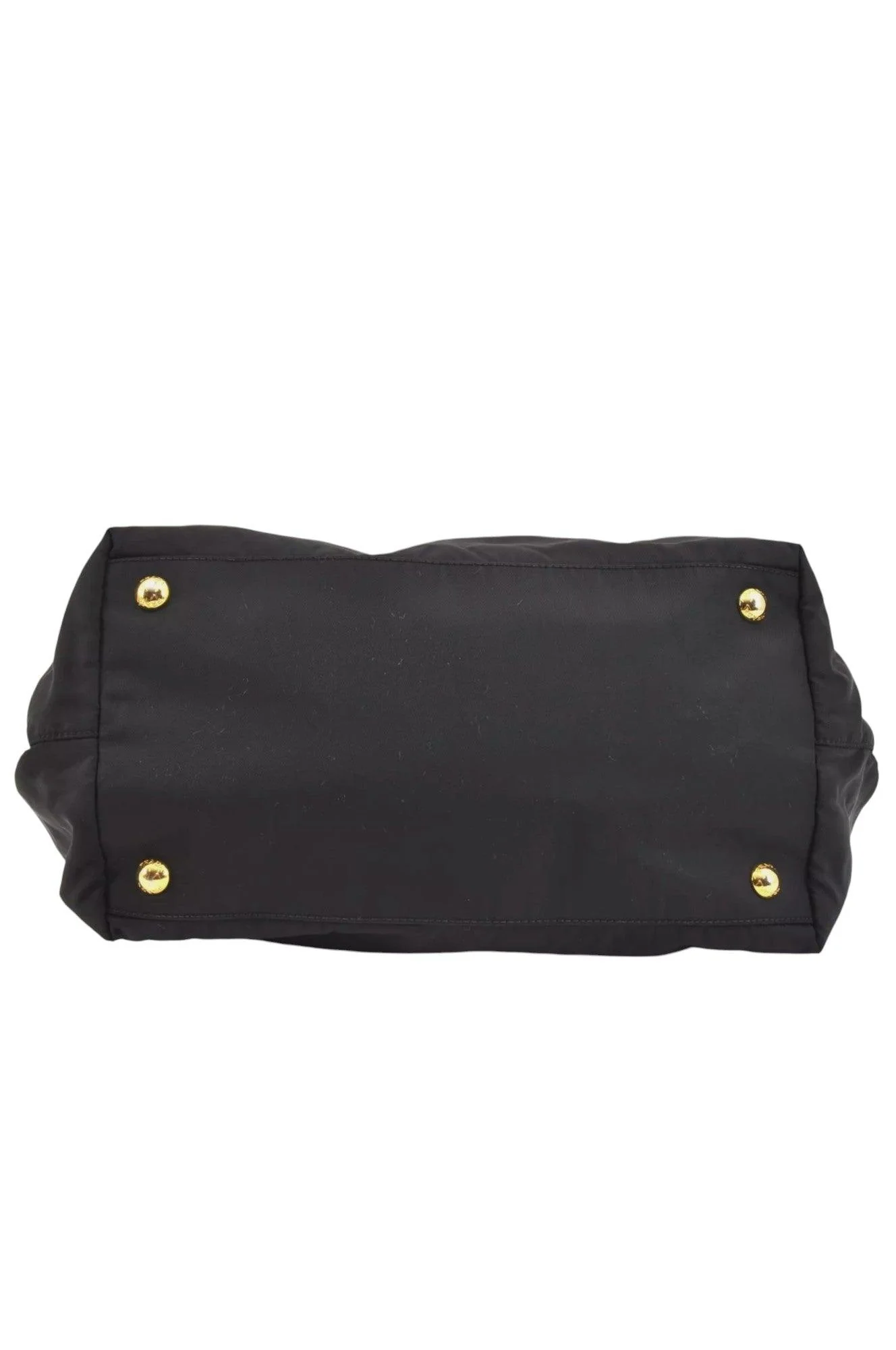 PRADA Tessuto Fiocco Ribbon Nylon Leather Hand Tote Bag Black 7620K - Image 8
