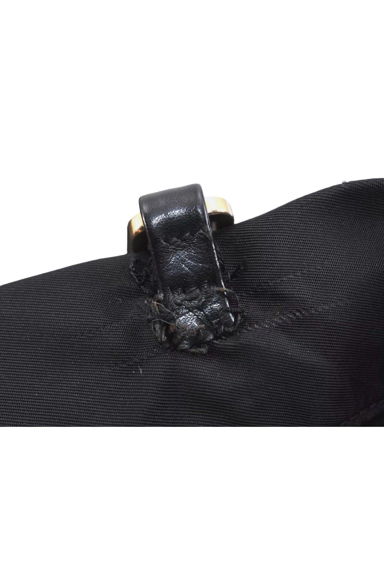 PRADA Vintage Nylon Tessuto Leather Shoulder Bag Purse Black 9107K - Image 12