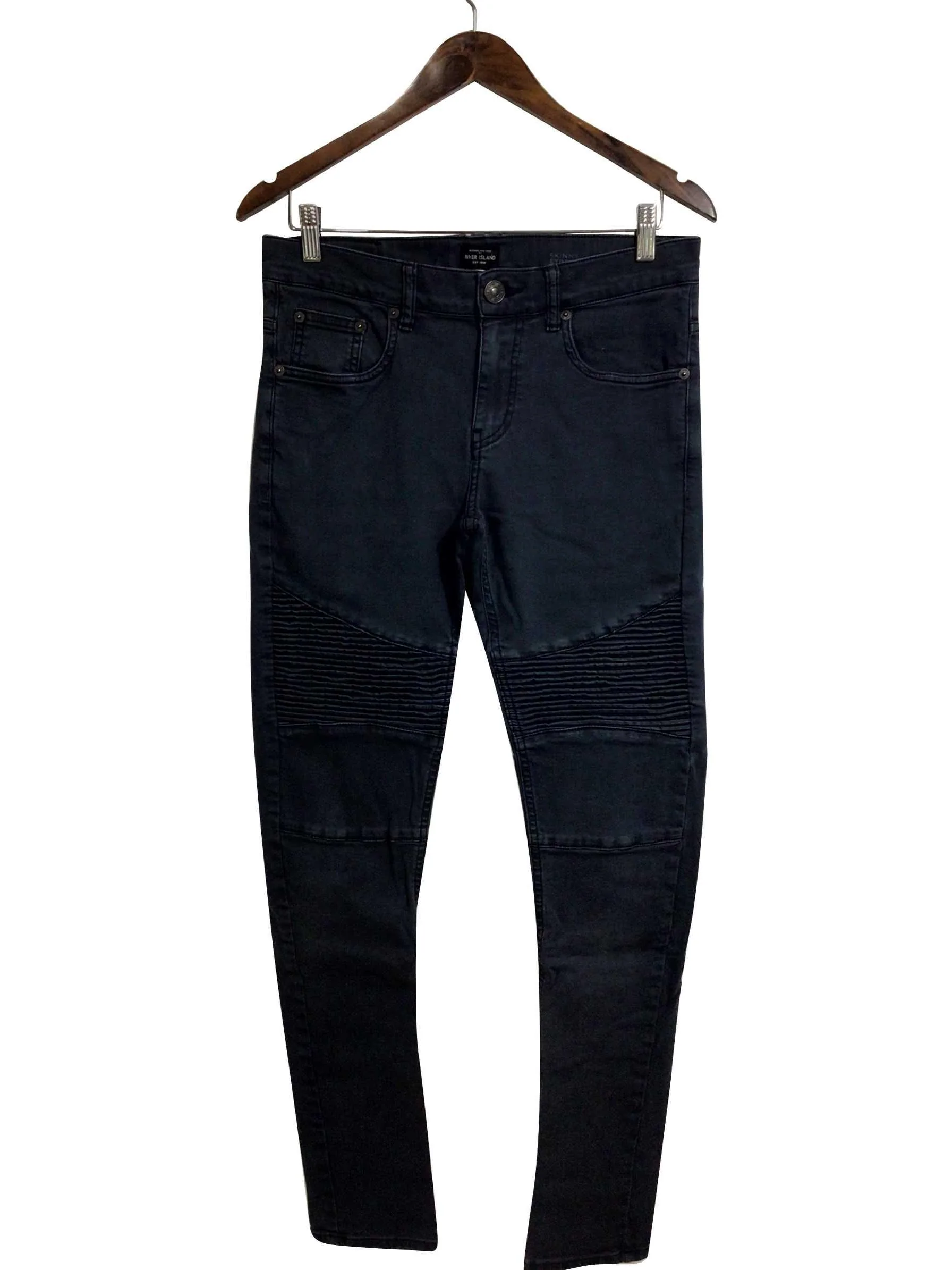 RIVER ISLAND Regular fit Straight-legged Jeans in Black - 30x32