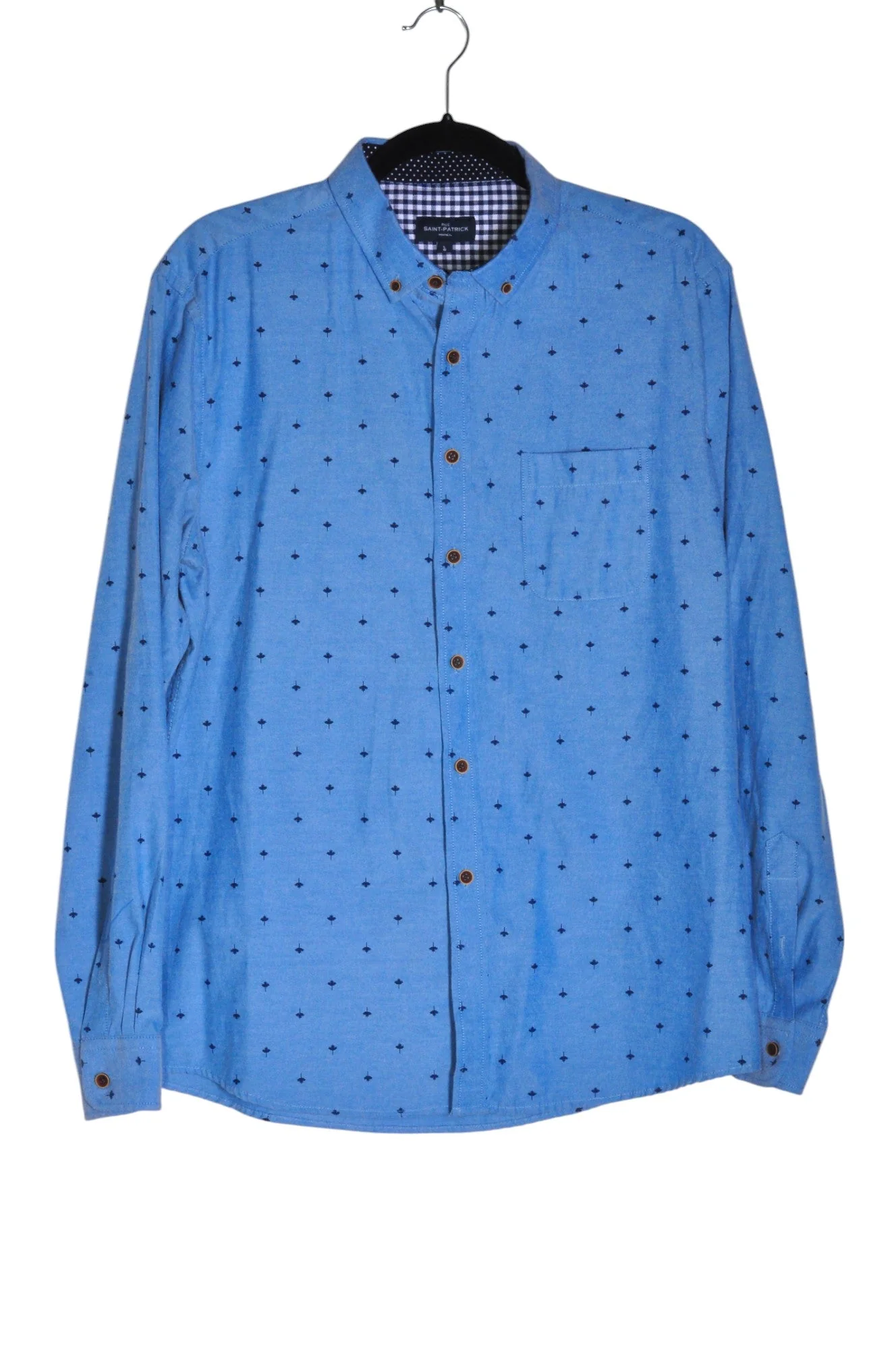 RUE SAINT-PATRICK Men Button Down Tops Regular fit in Blue - L