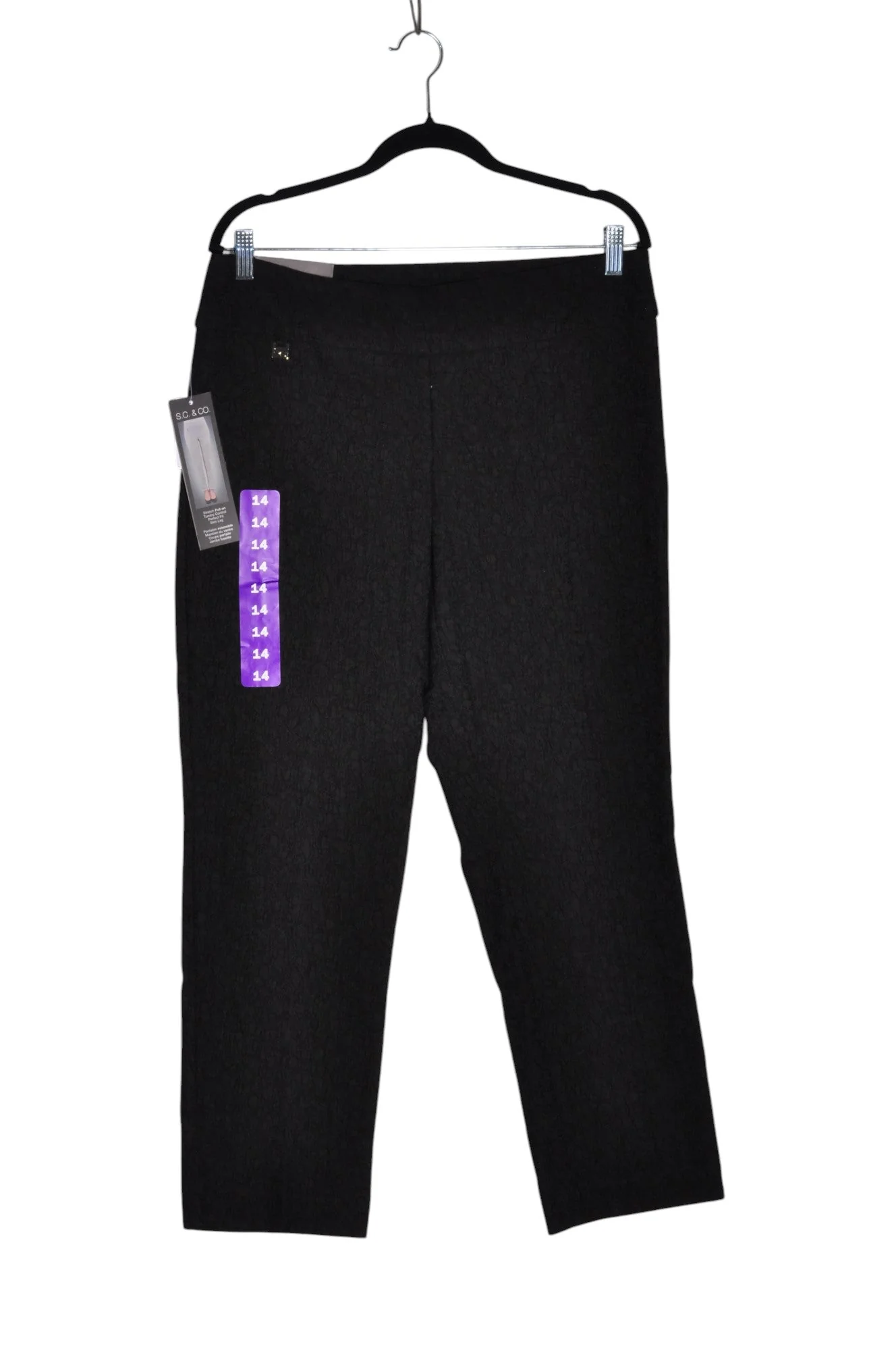 S.C. & CO. Women Capri Pants Regular fit in Black - 14