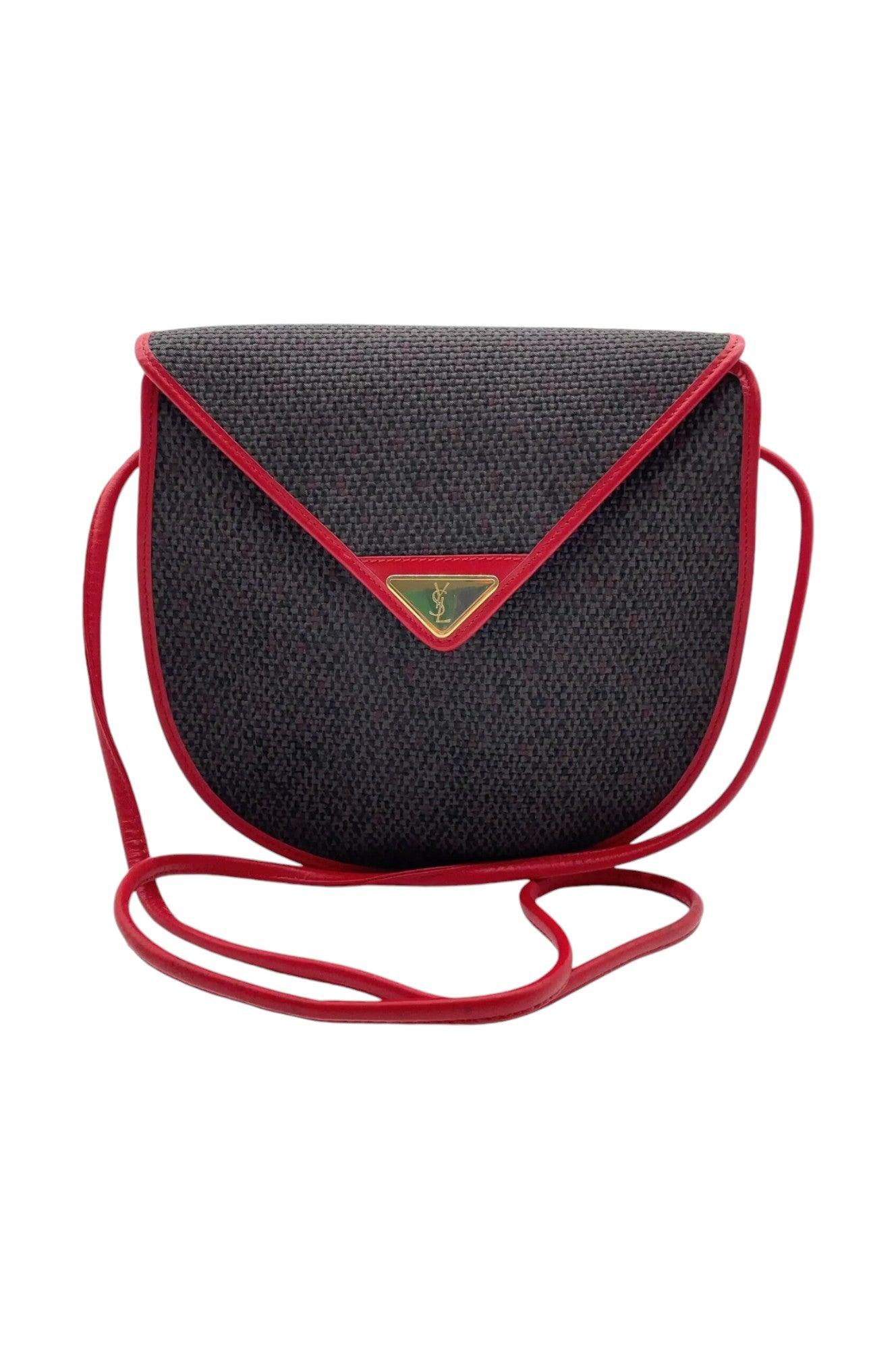 Saint Laurent Pochette Gray /Red Shoulder Bag NS080768 - Image 4