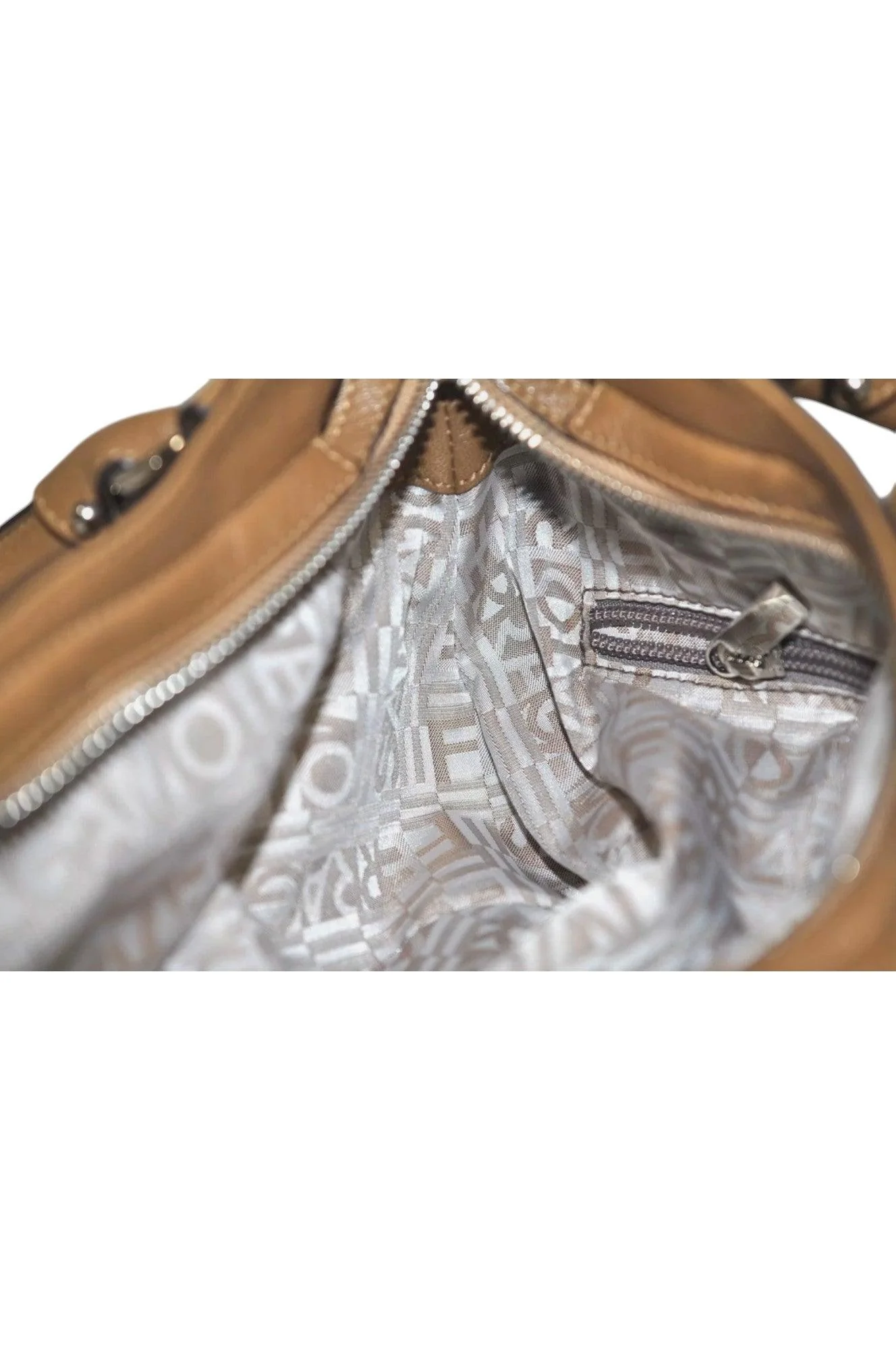 Salvatore Ferragamo Gancini Leather Shoulder Hand Bag Brown 7570K - Image 21
