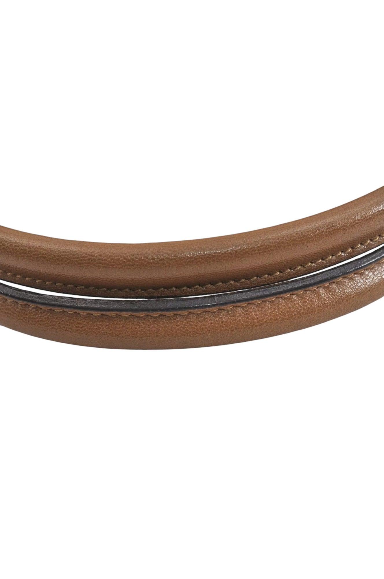 Salvatore Ferragamo Gancini Leather Shoulder Hand Bag Brown 7570K - Image 8