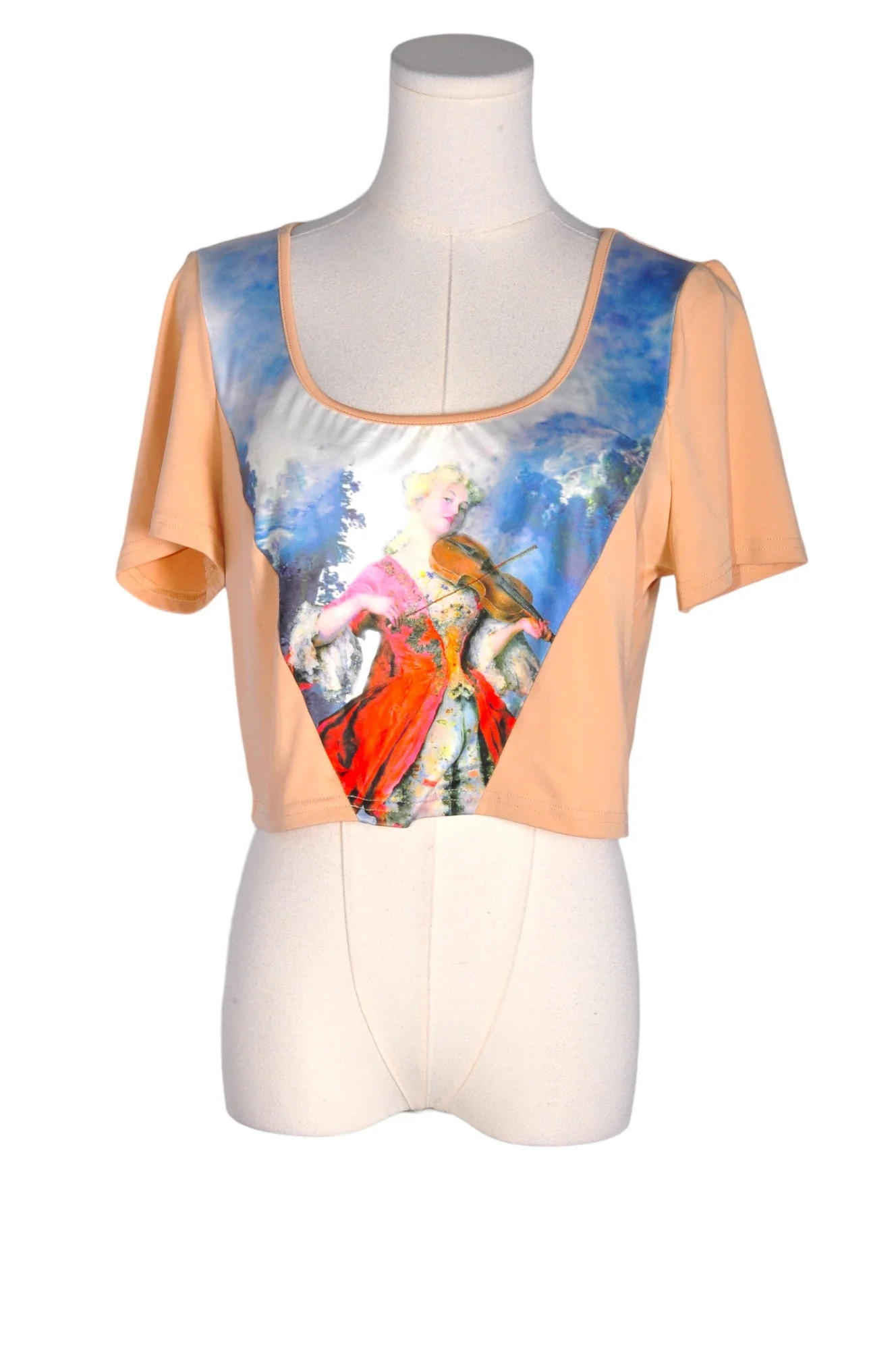 SHEIN Women Crop Tops Regular fit in Beige - XL