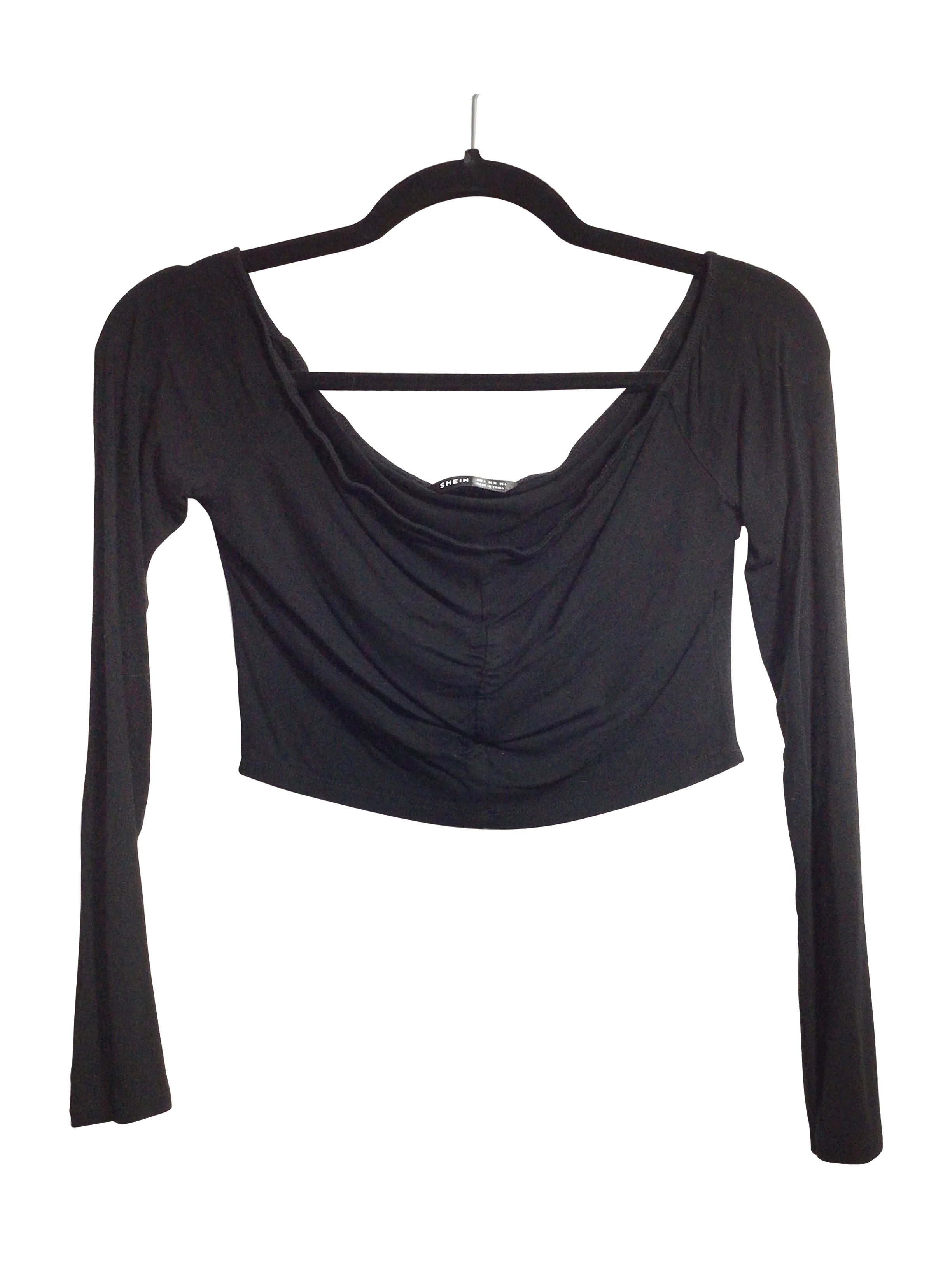 SHEIN Women Crop Tops Regular fit in Black - S