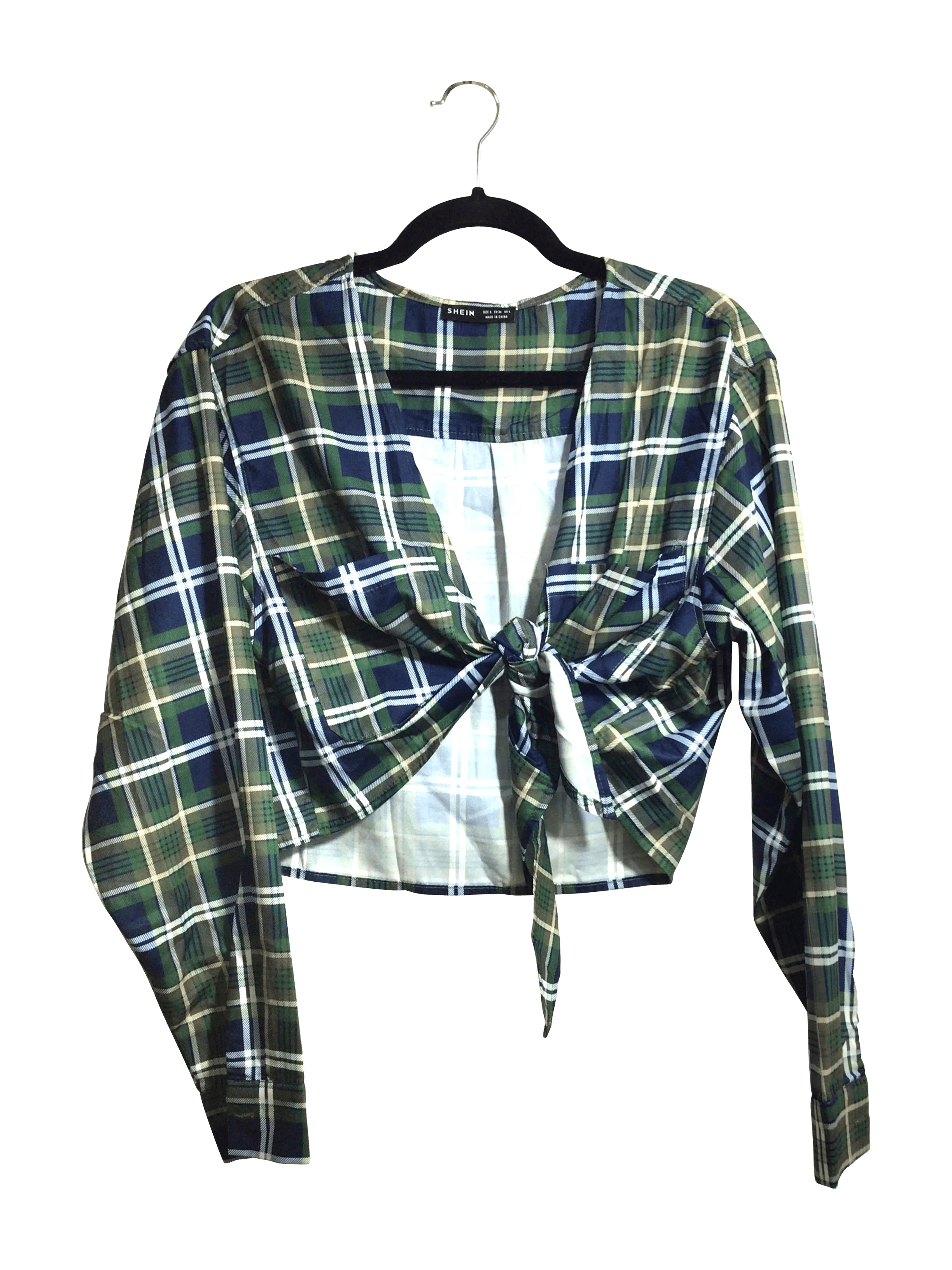 SHEIN Women Crop Tops Regular fit in Green - S