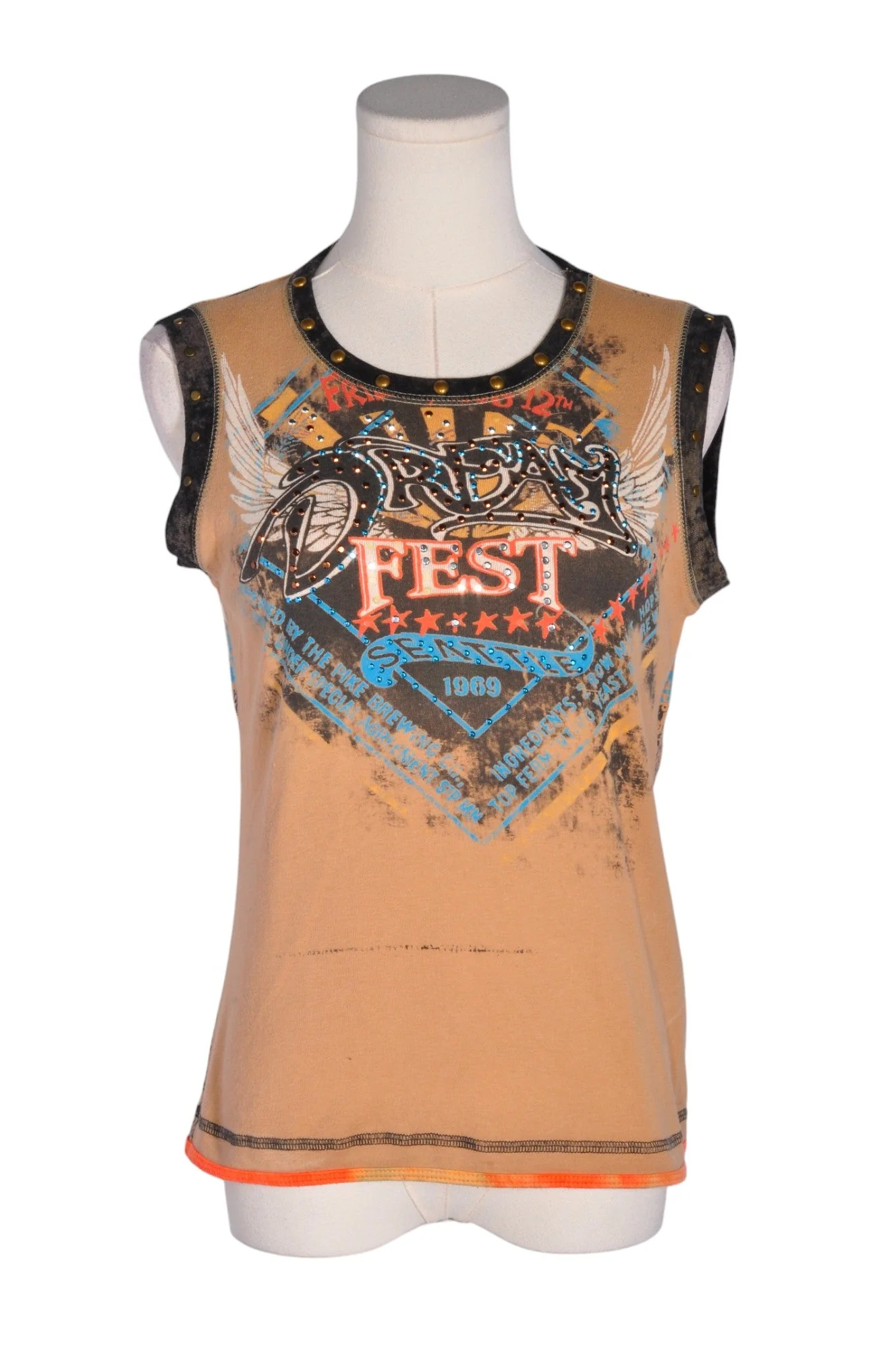 SKINNY MINNIE Women Tank Tops Regular fit in Brown - L