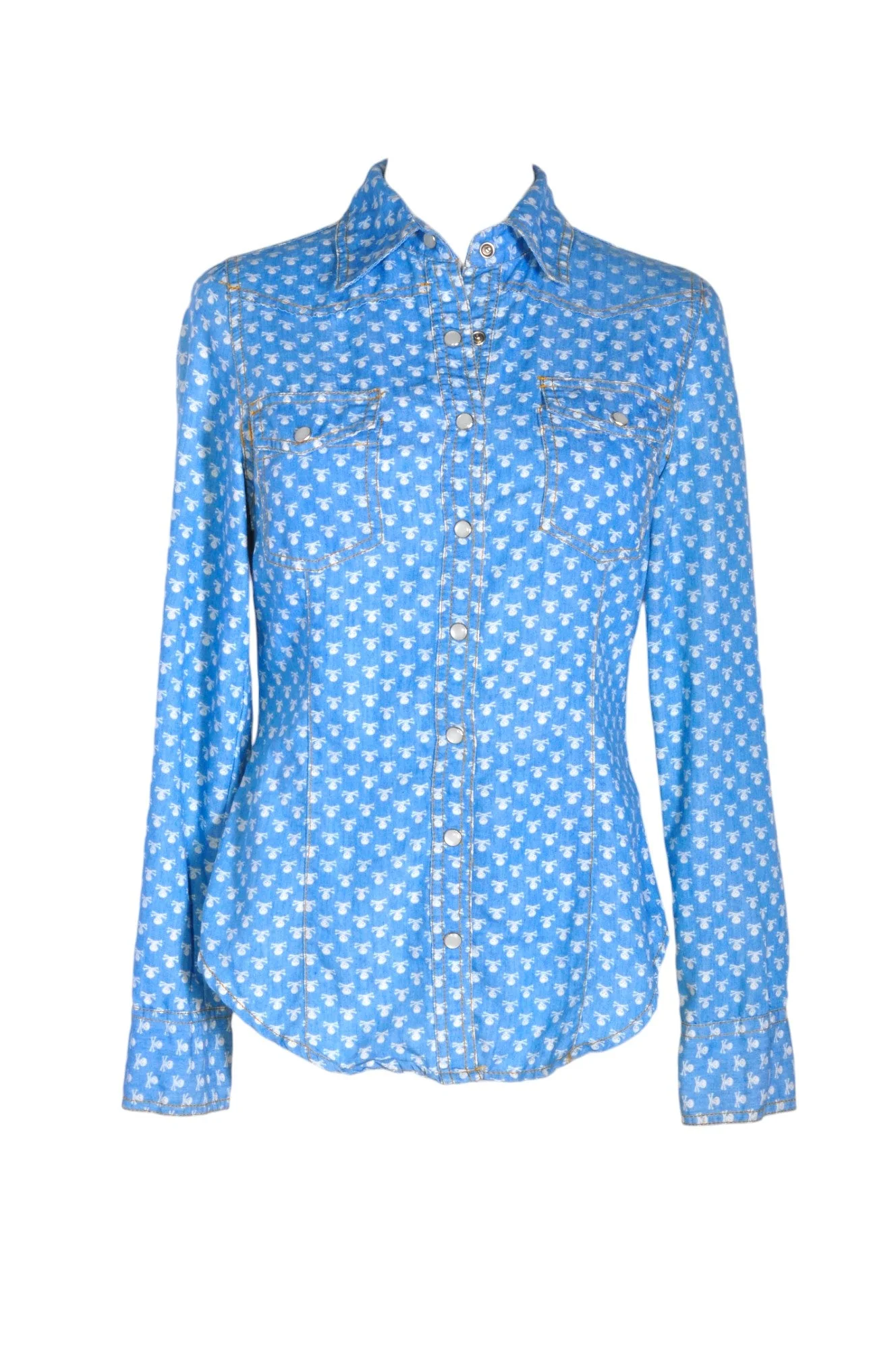STREETWEAR SOCIETY Women Button Down Tops Regular fit in Blue - S