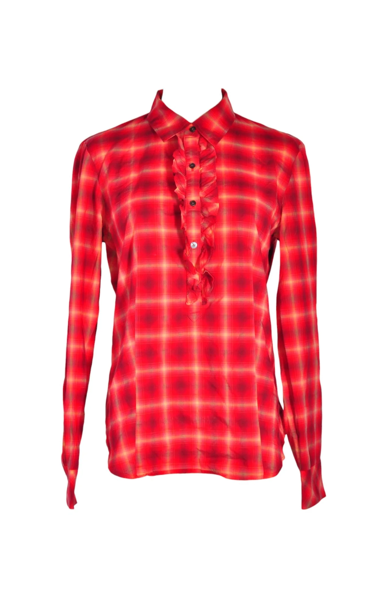 TALBOTS Women Button Down Tops Regular fit in Red - 6