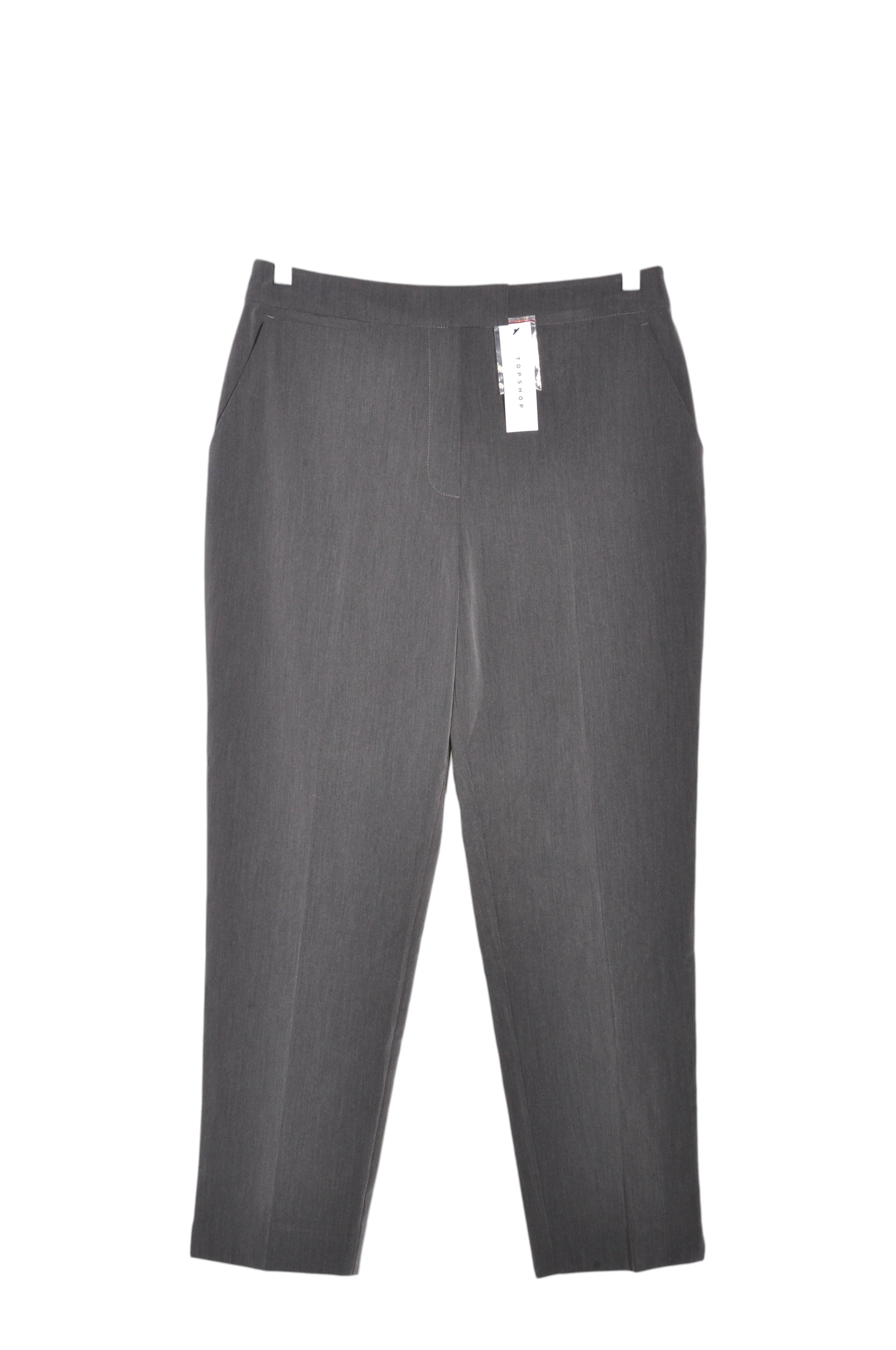 TOPSHOP Women Work Pants Regular fit in Gray - 10