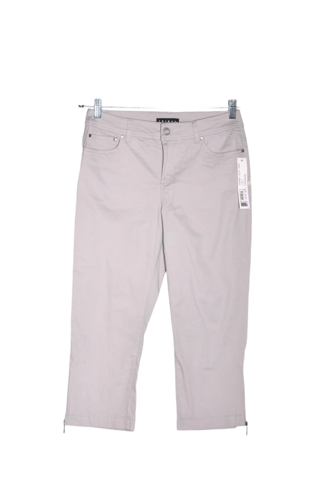 TRIBAL Women Capri Pants Regular fit in Gray - 4