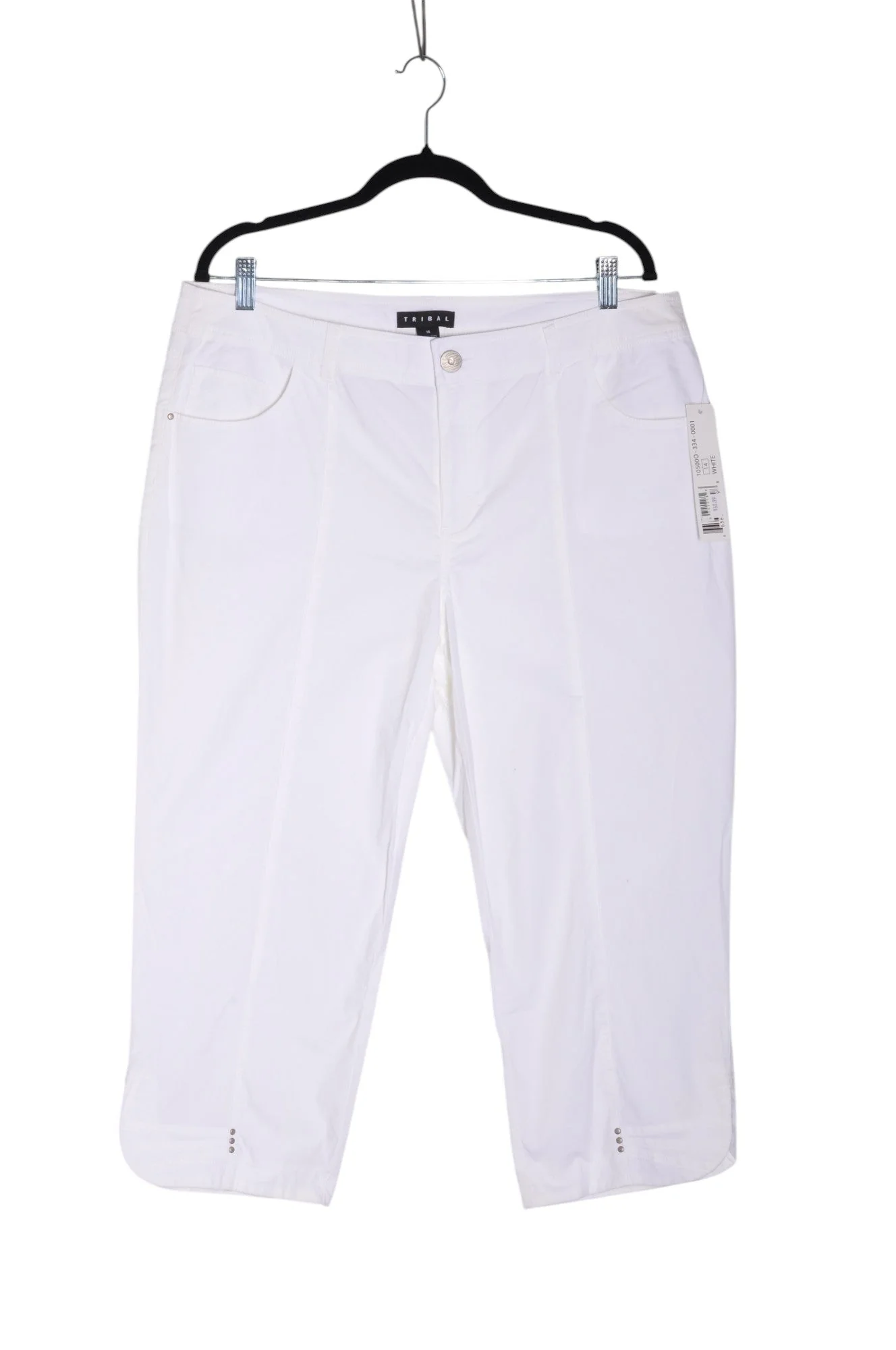 TRIBAL Women Capri Pants Regular fit in White - 14