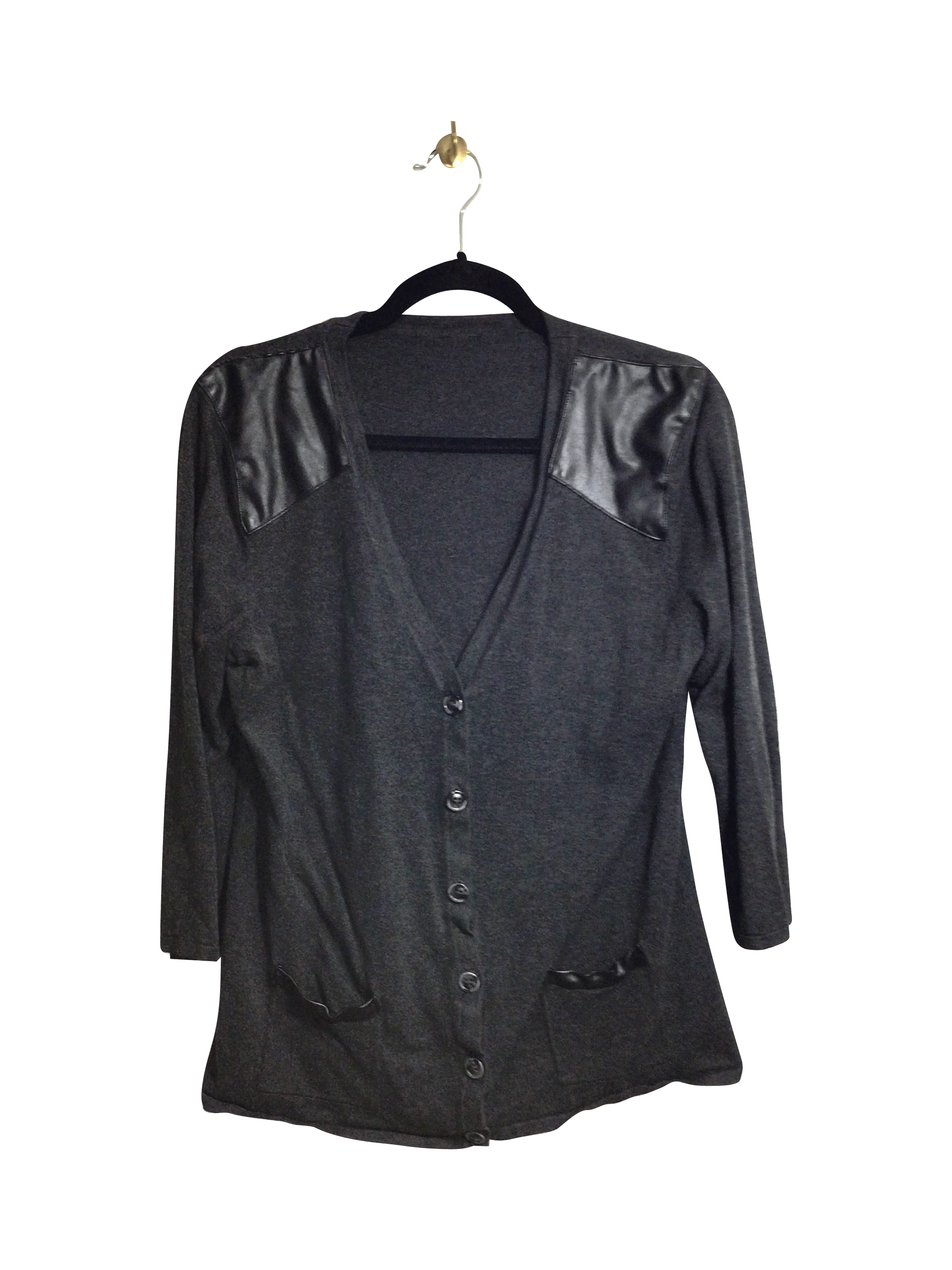 UNBRANDED Women Button Down Tops Regular fit in Gray - S