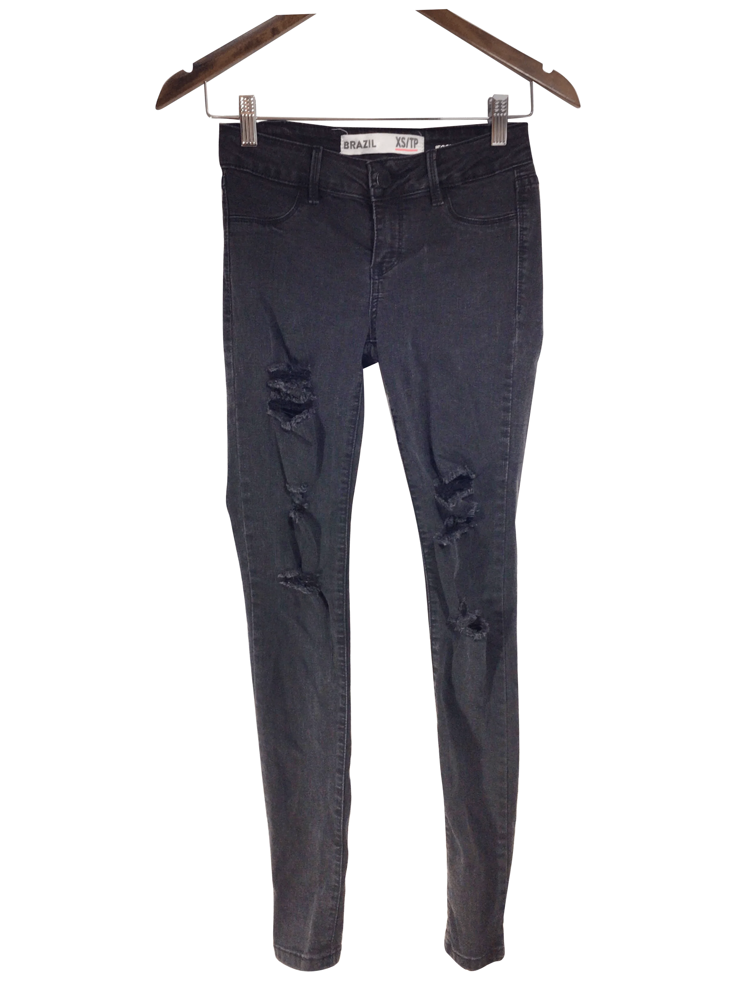 UNBRANDED Women Straight-Legged Jeans Regular fit in Black - XS