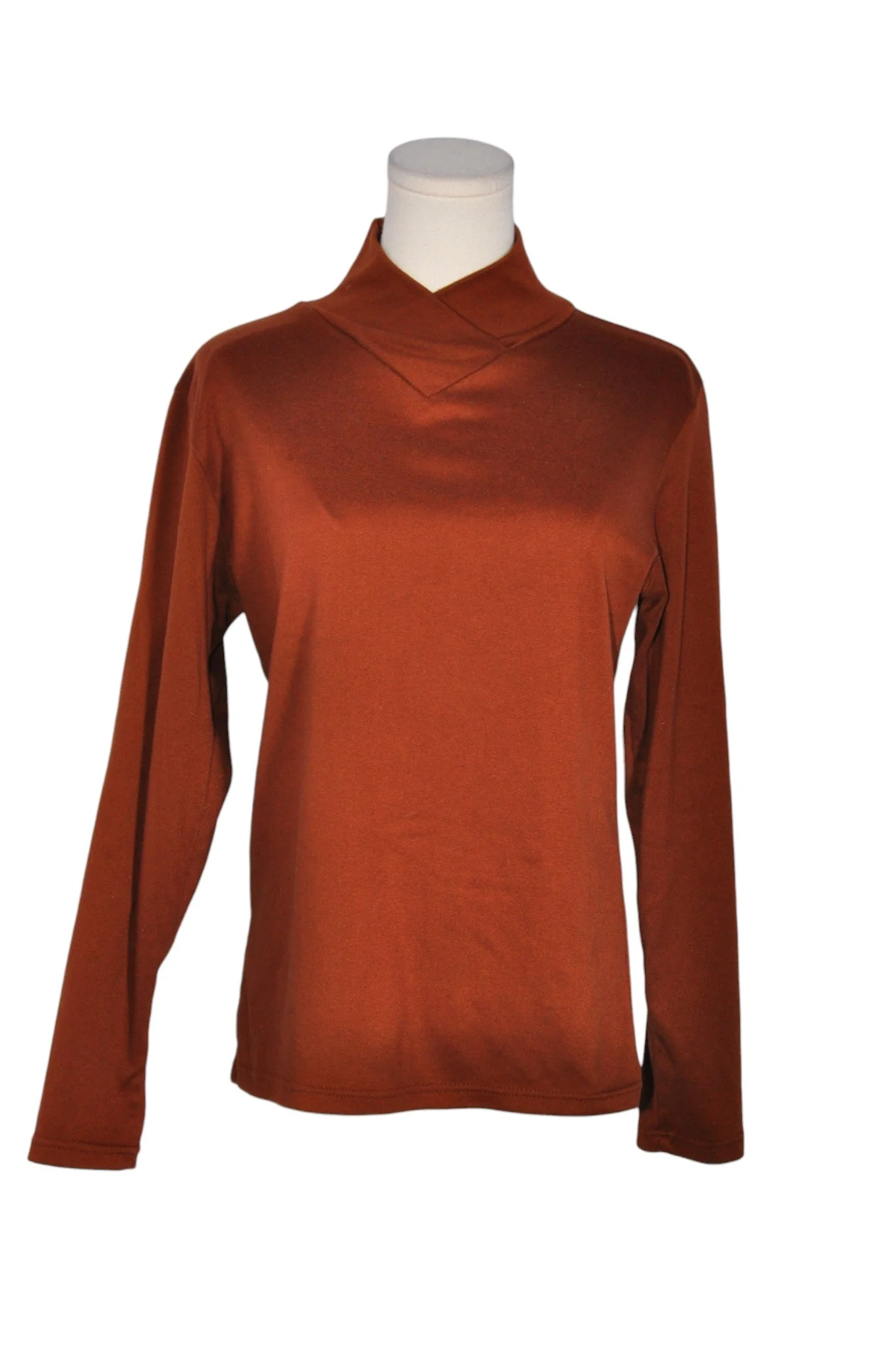 UNBRANDED Women Turtleneck Tops Regular fit in Brown - S
