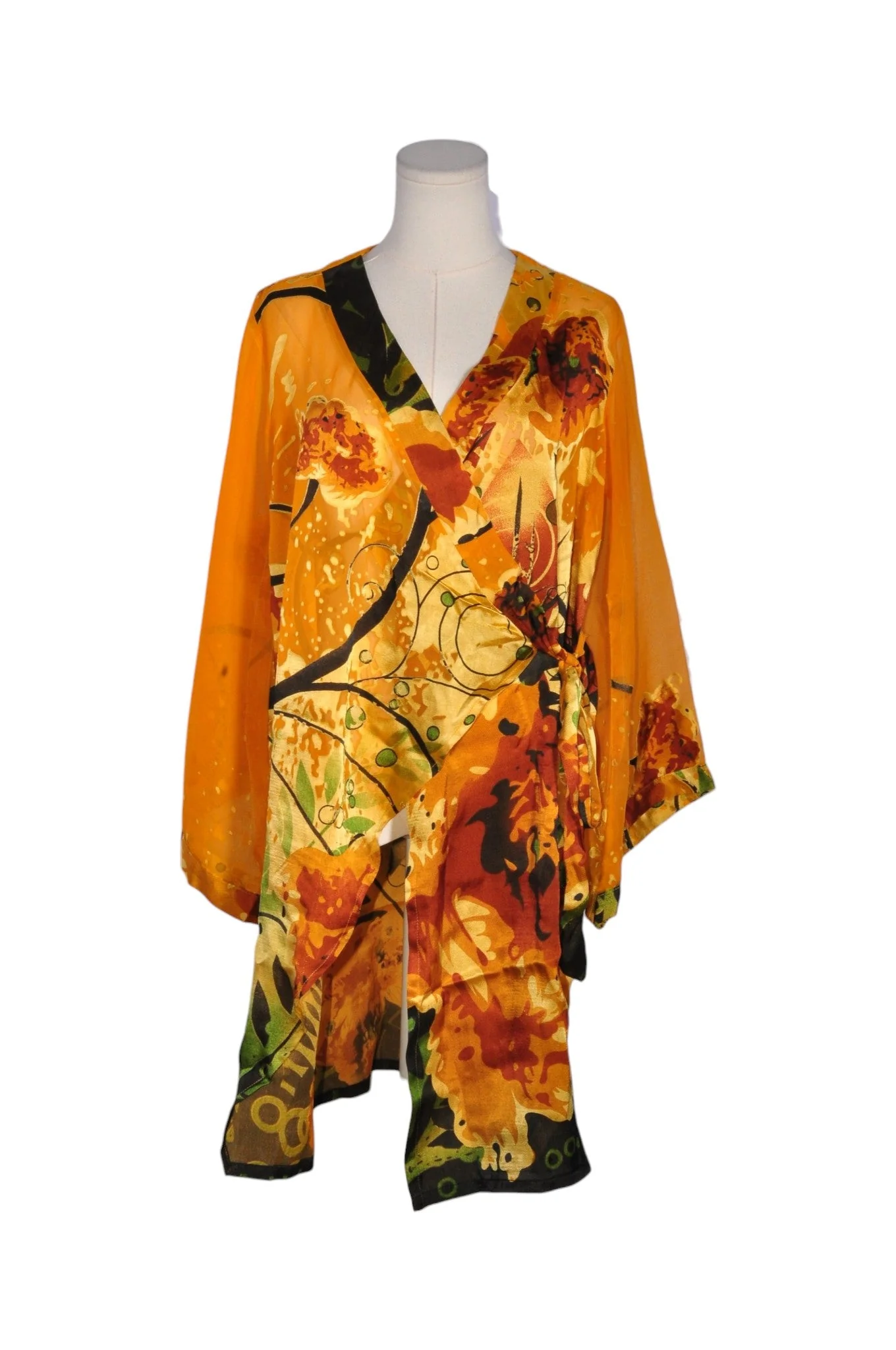 UNBRANDED Women Wrap Dresses Regular fit in Orange - L