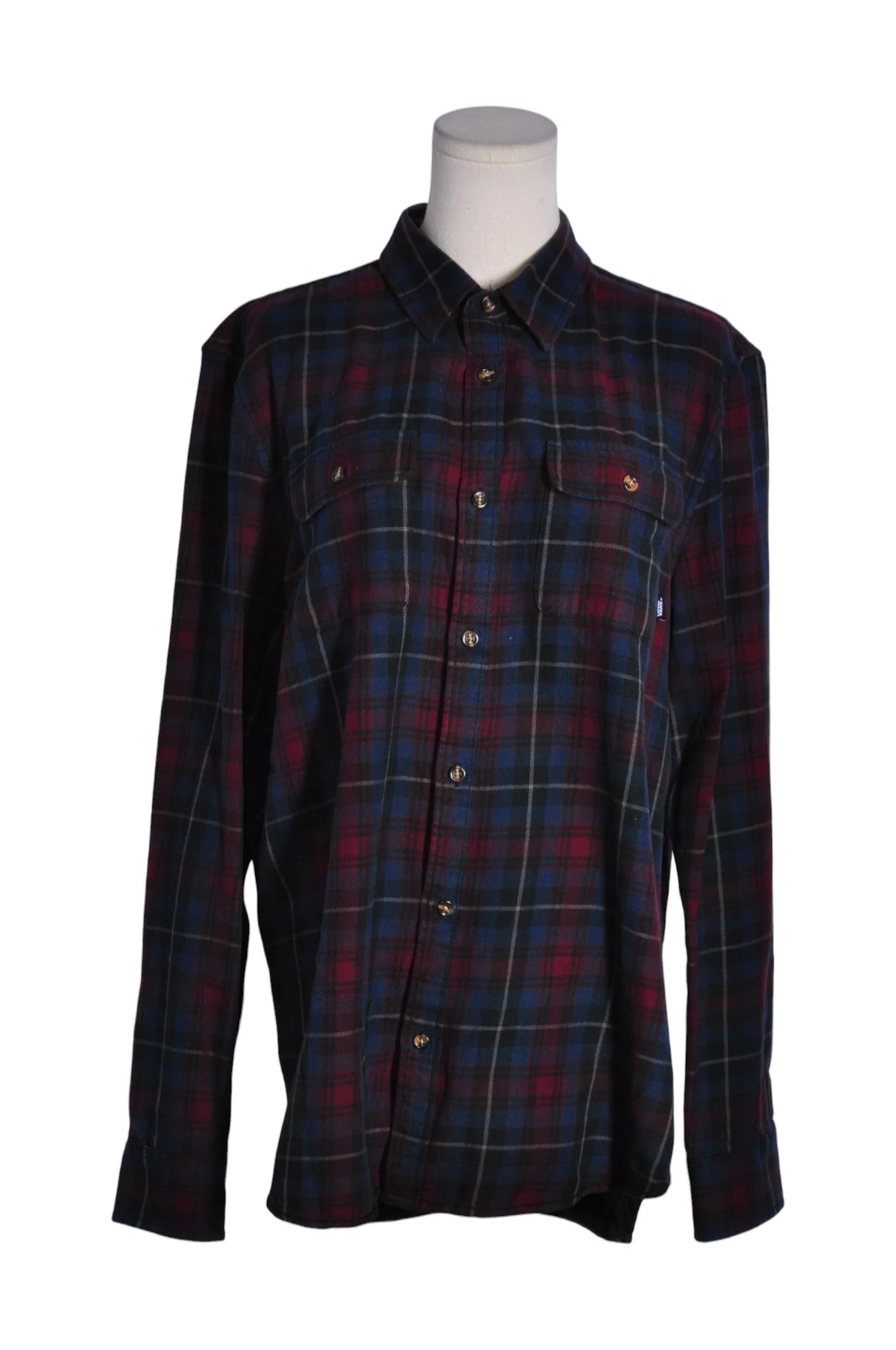 VANS Women Button Down Tops Regular fit in Blue - M