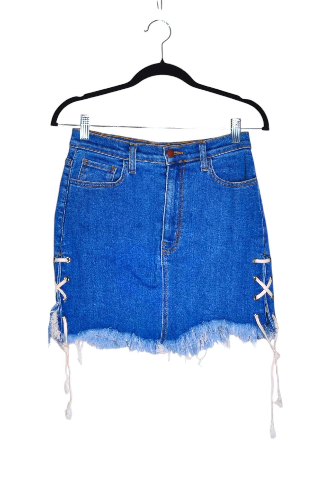 VIBRANT Women Denim Skirts Regular fit in Blue - L