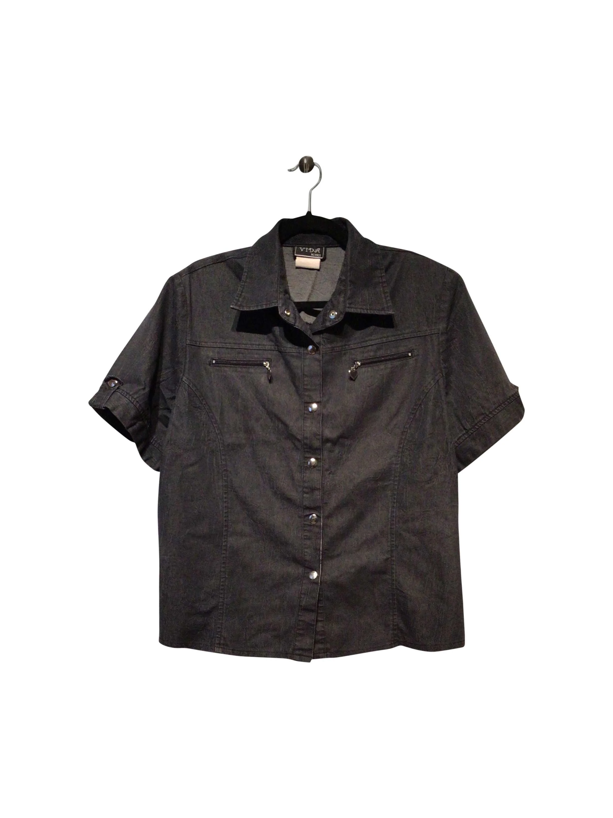 VIDA Regular fit Button-down Top in Blue  -  16