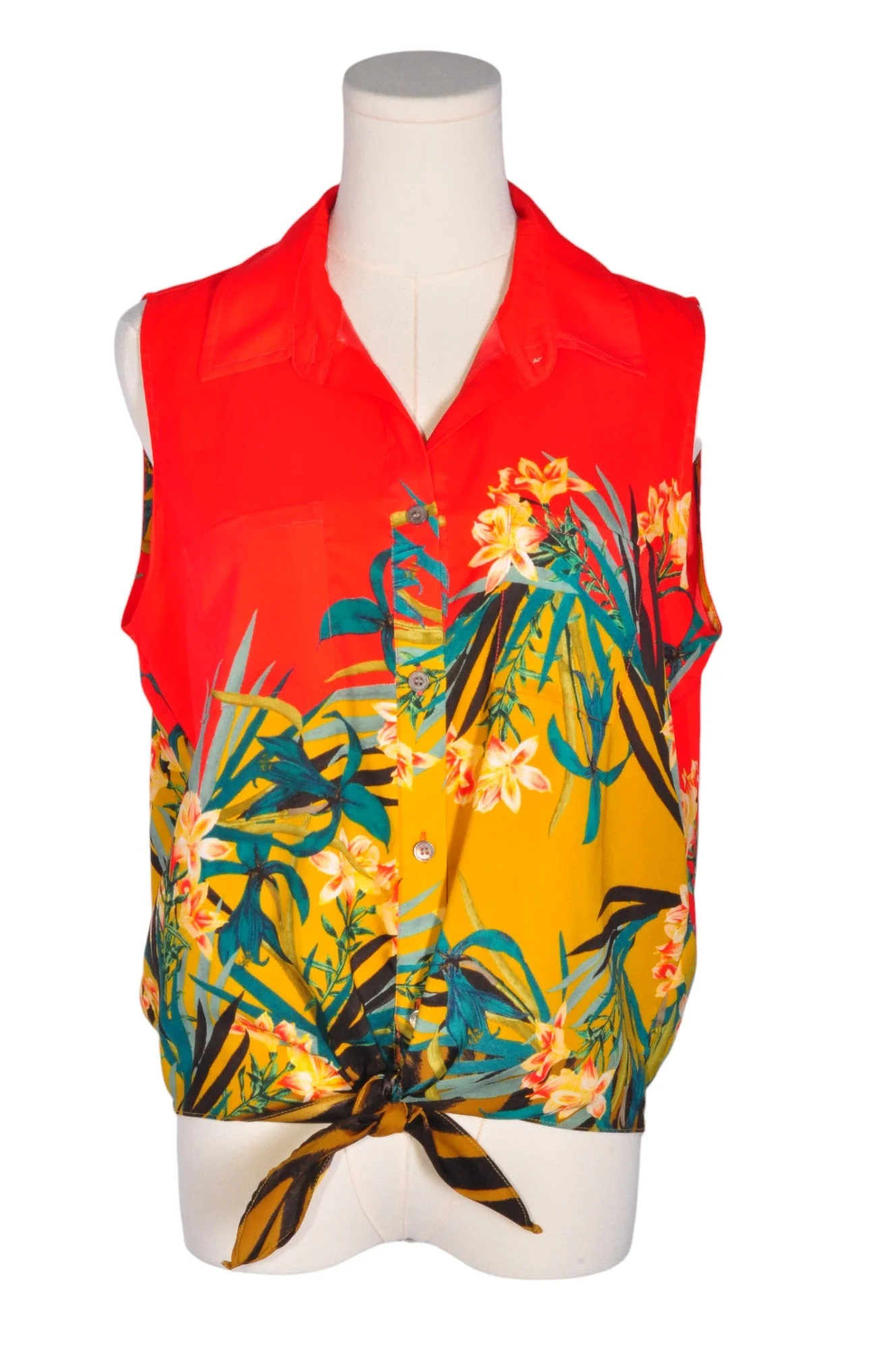 VINCE CAMUTO Women Button Down Tops Regular fit in Orange - M