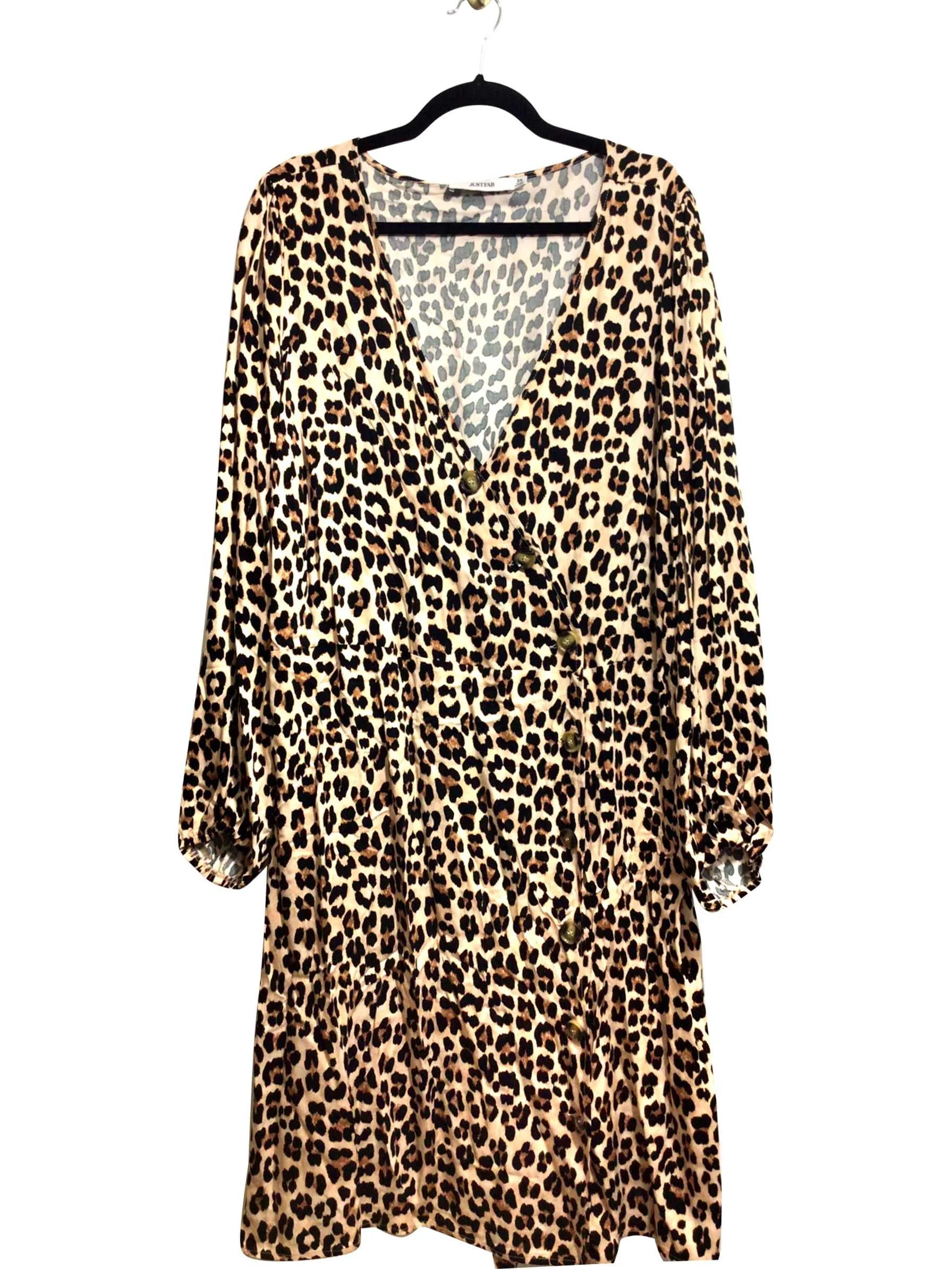 JUSTFAB Regular fit Shift Dress in Brown  -  3X