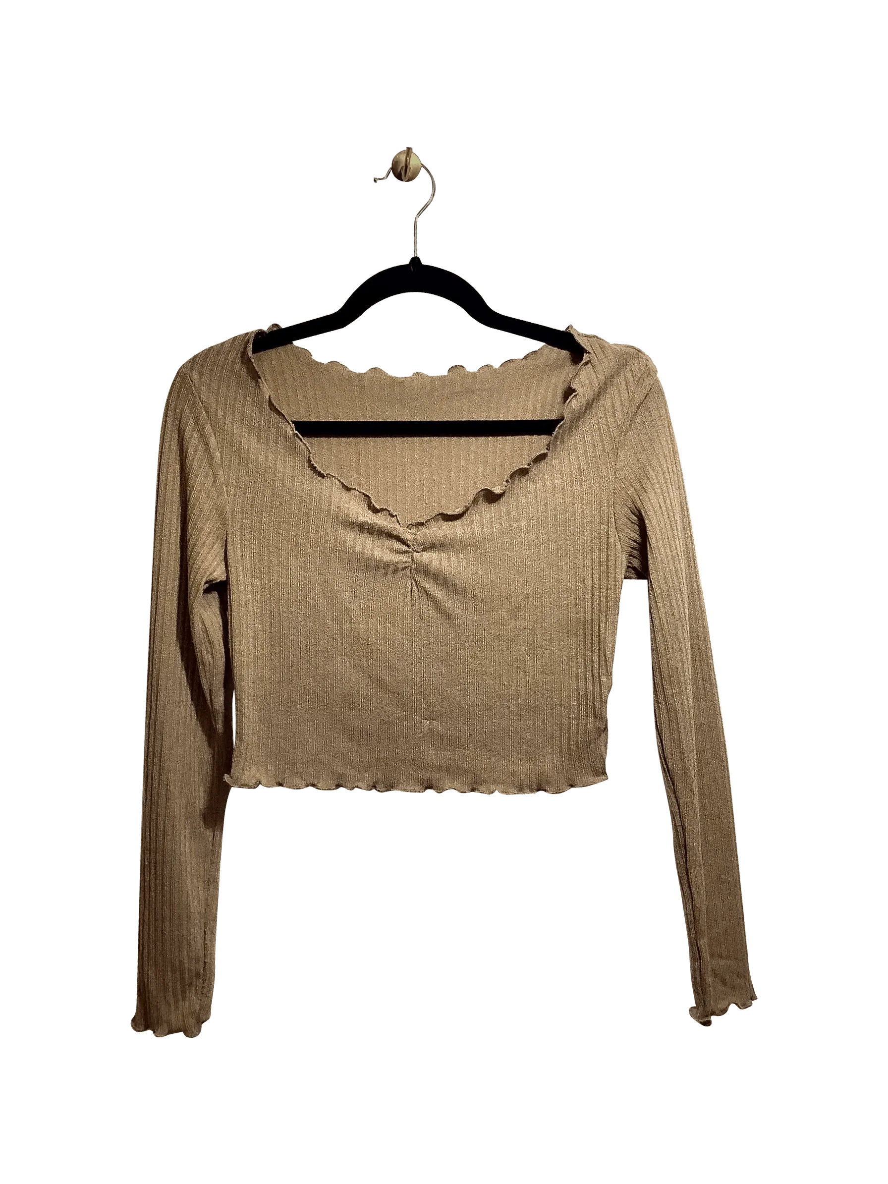 SHEIN Regular fit Crop top in Brown - S