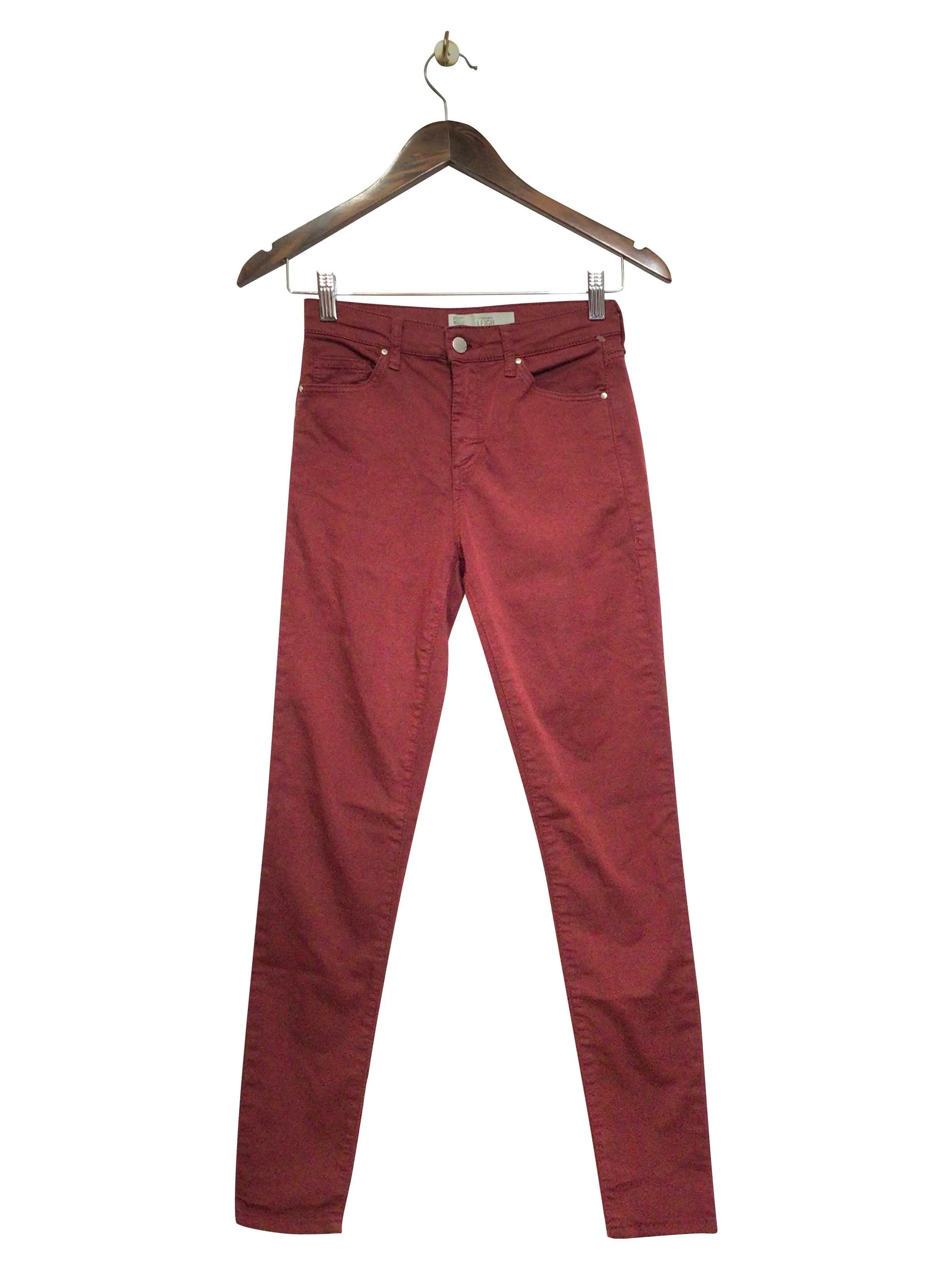 TOPSHOP Regular fit Straight-legged Jean in Red  -  26x32