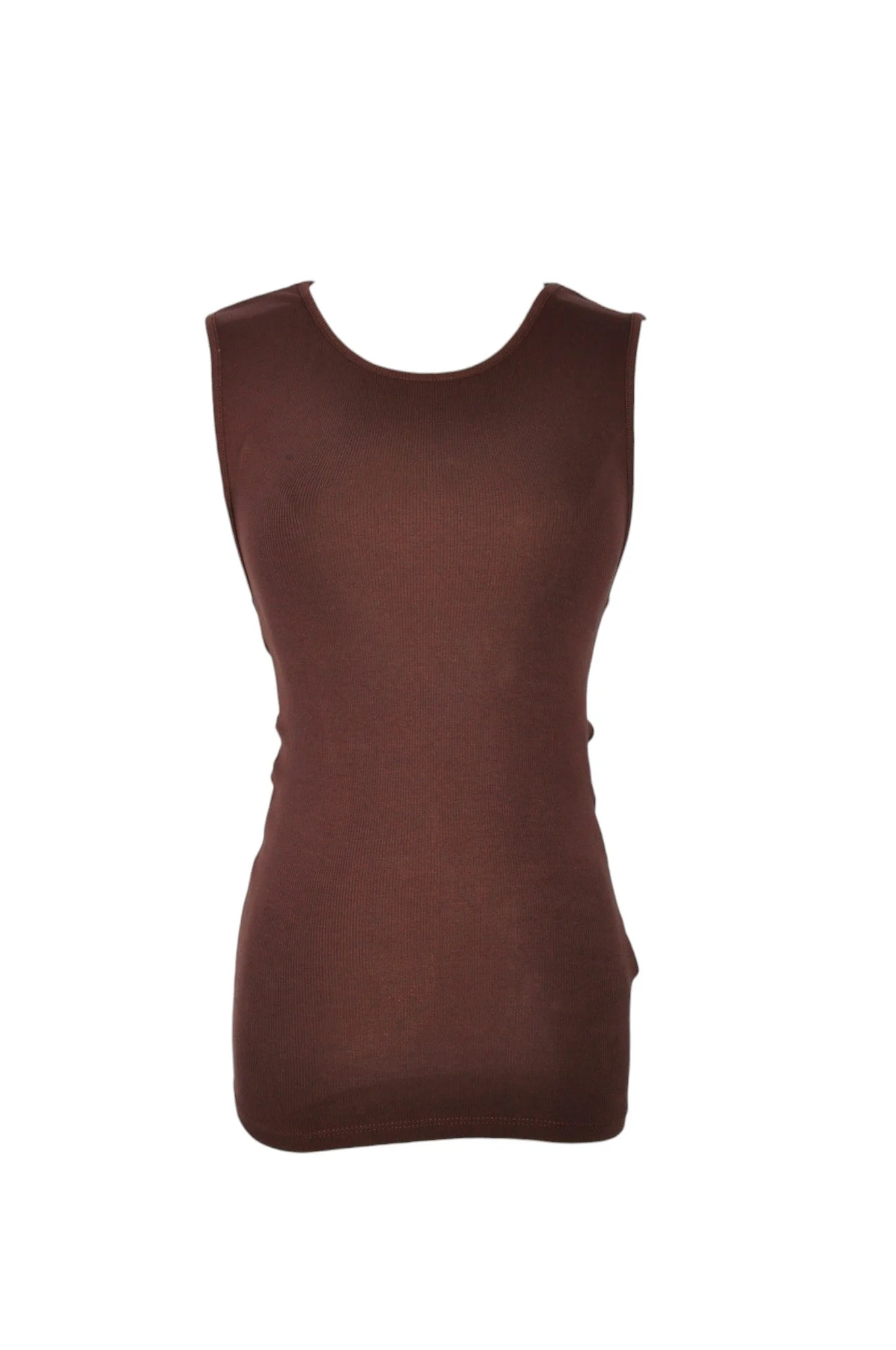 ZARA Women Tank Tops Regular fit in Brown - M