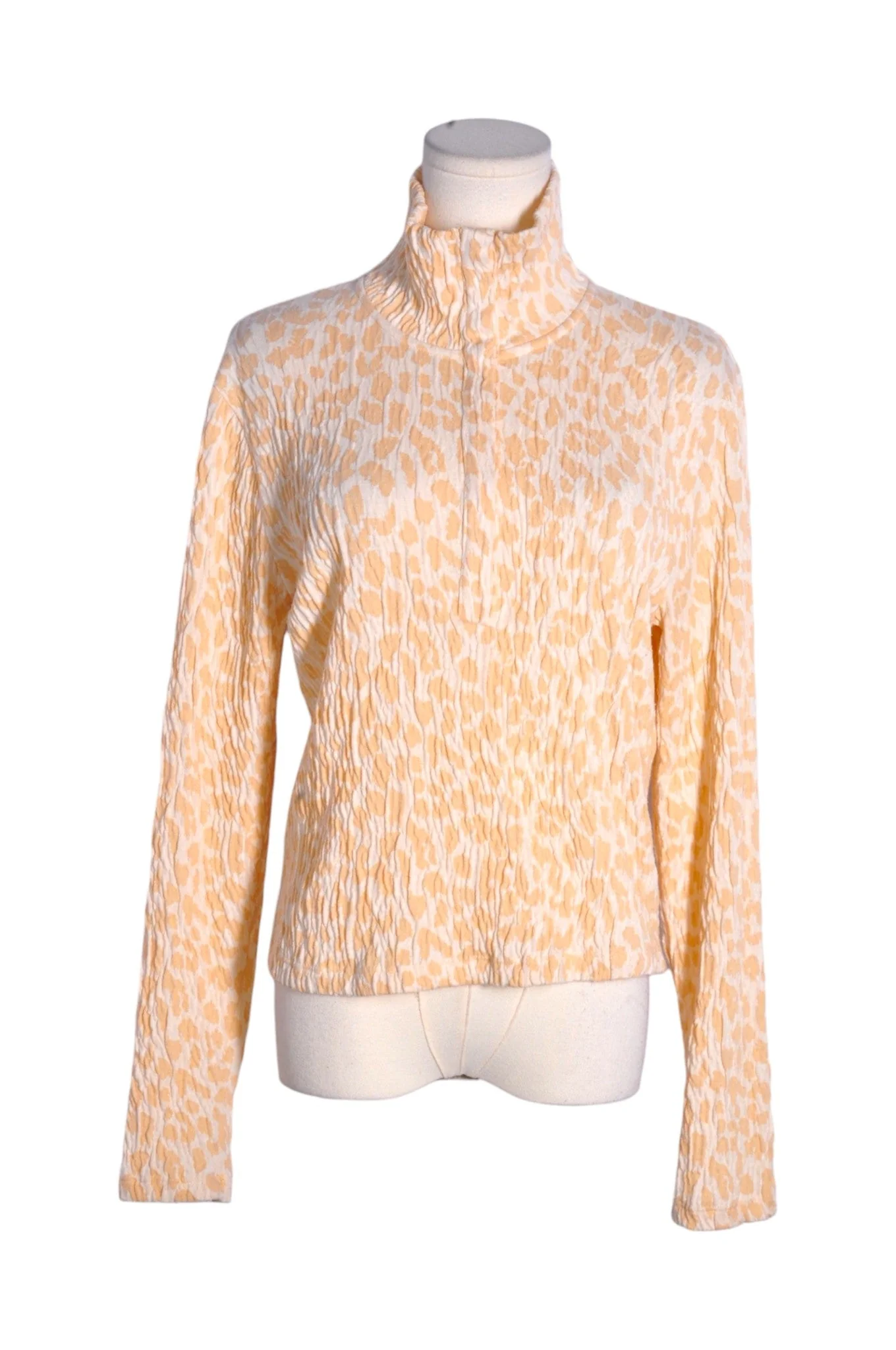 ZARA Women Turtleneck Tops Regular fit in Beige - L