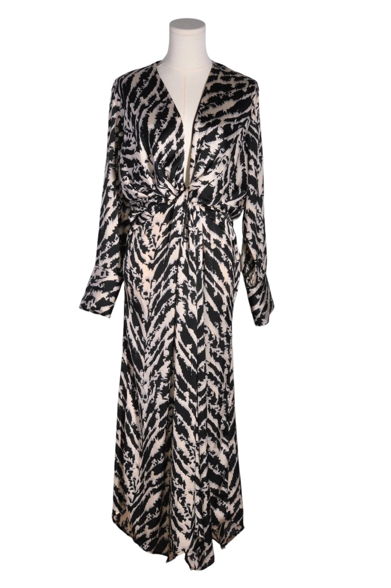 ZARA Women Wrap Dresses Regular fit in Black - L